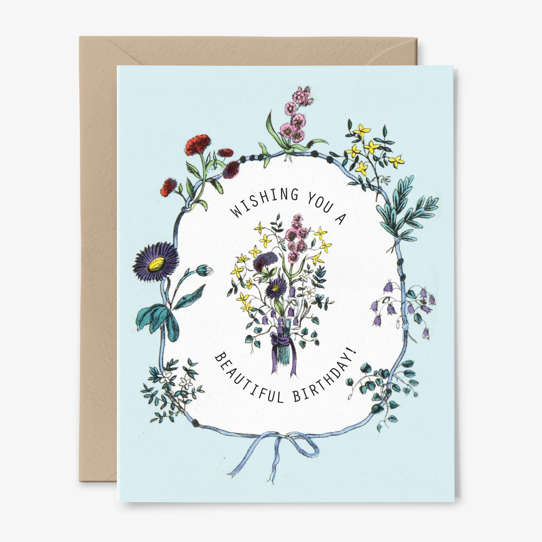 Wishing You A Beautiful Birthday Card - Flowers - Proper