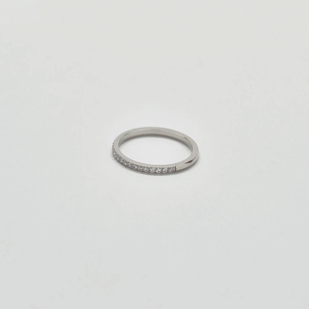 Pave Silver Stacking Ring - Proper