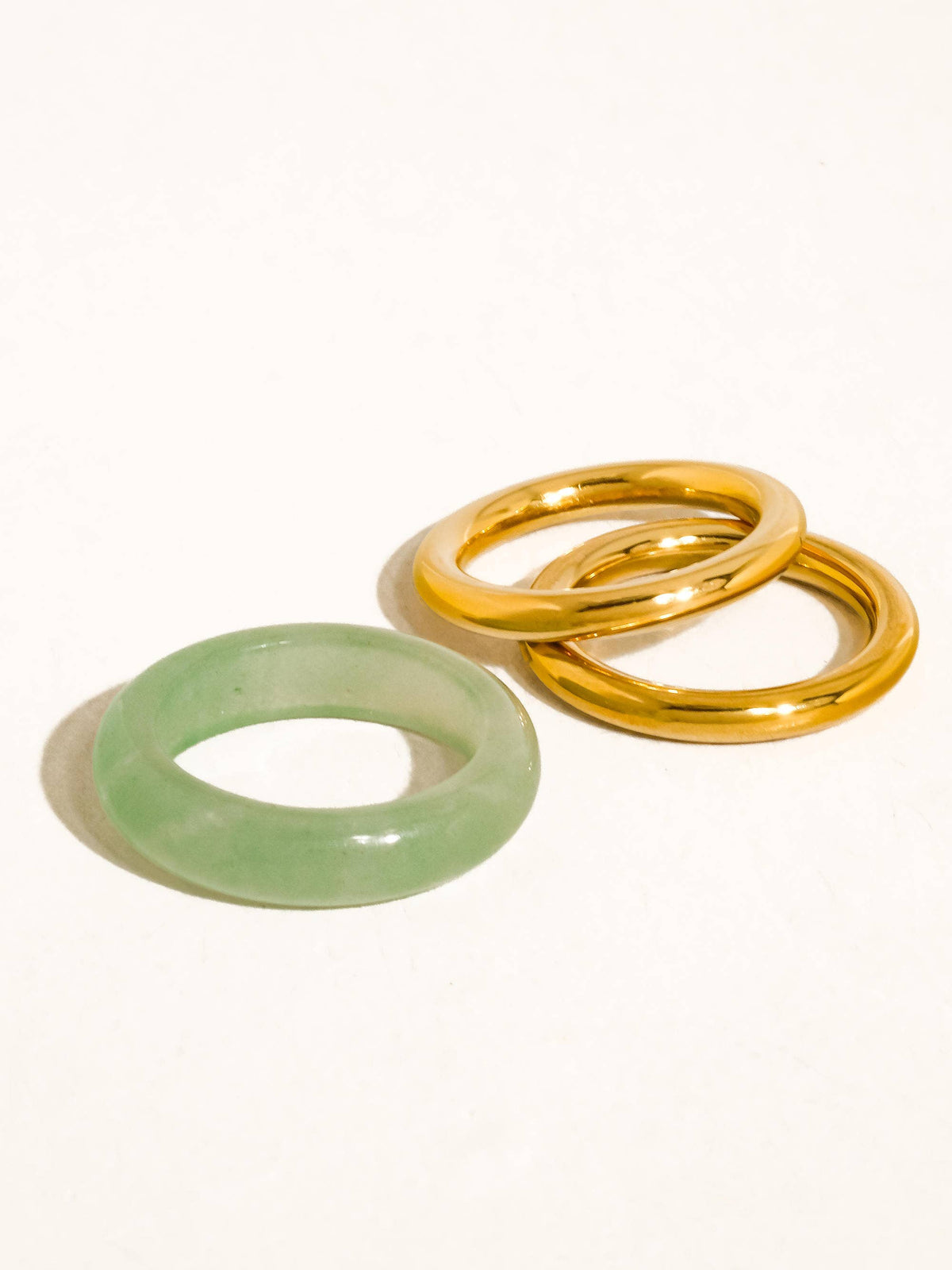Moss Stone Ring Set