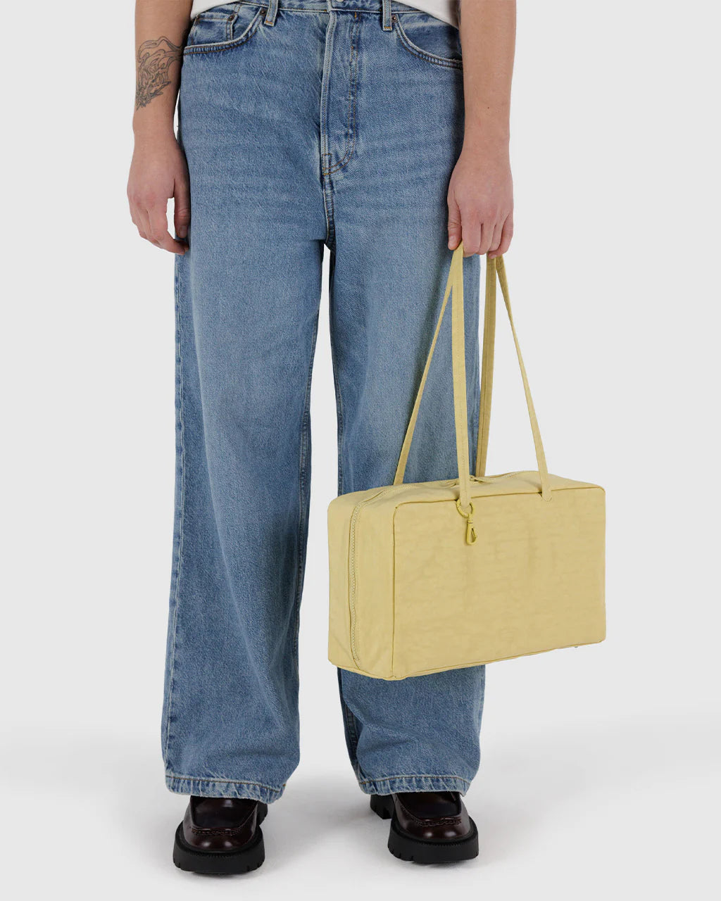 Medium Nylon Bowler Bag - Butter - Proper