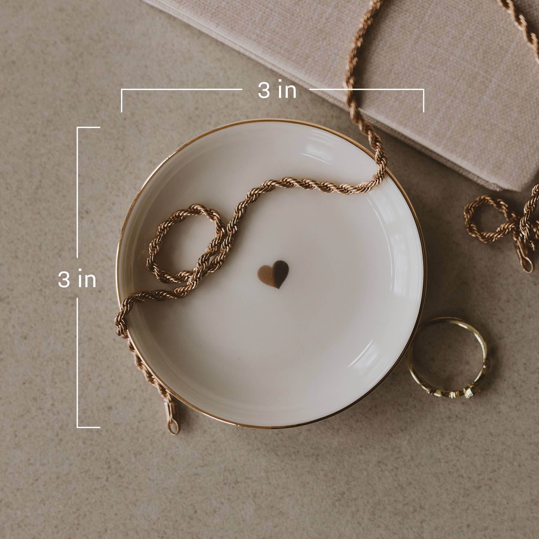 Gold Heart Trinket Dish - Proper