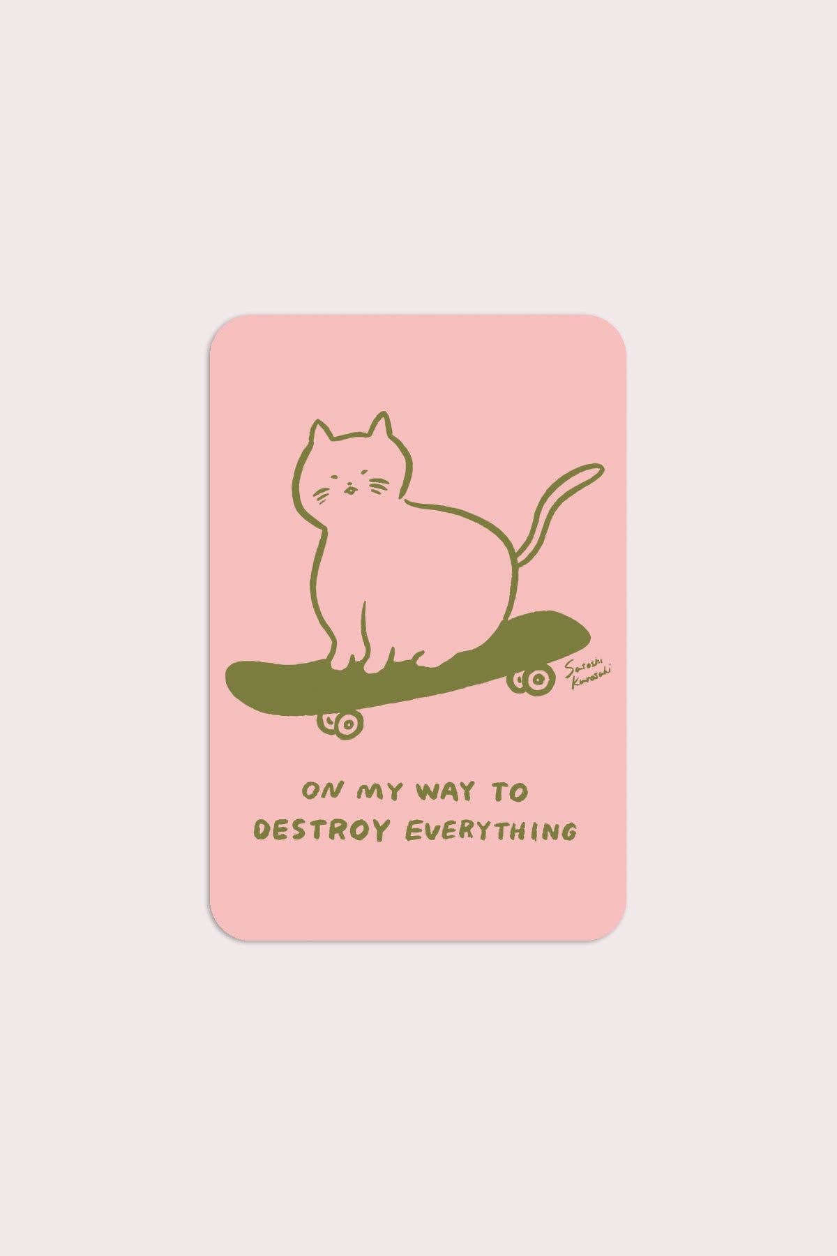 Sk8 Cat Vinyl Sticker - Proper