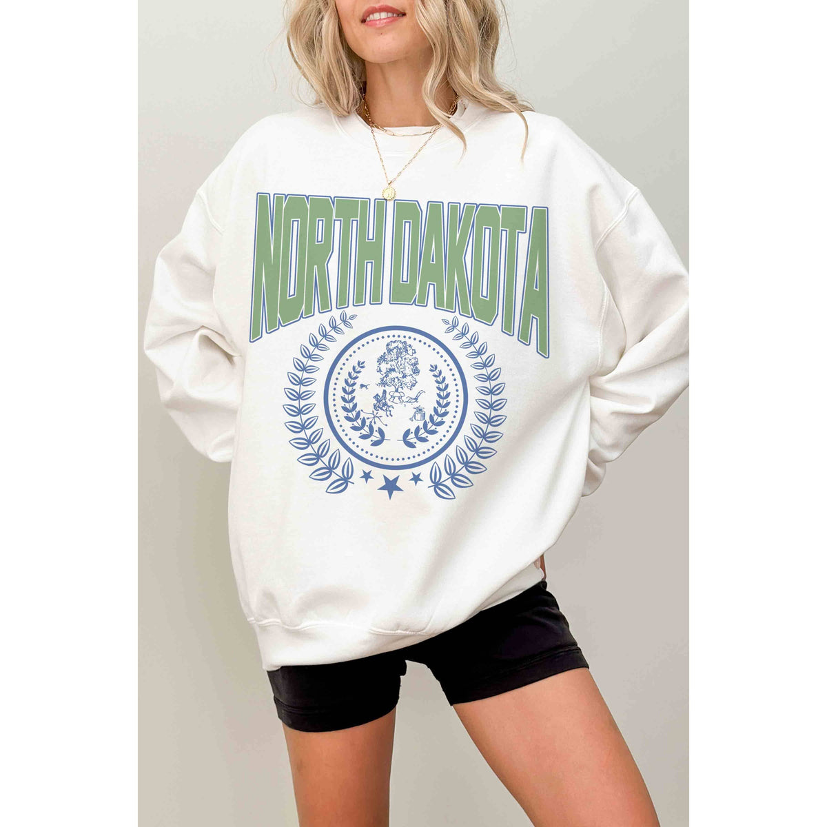 ND Wreath Oversized Sweatshirt