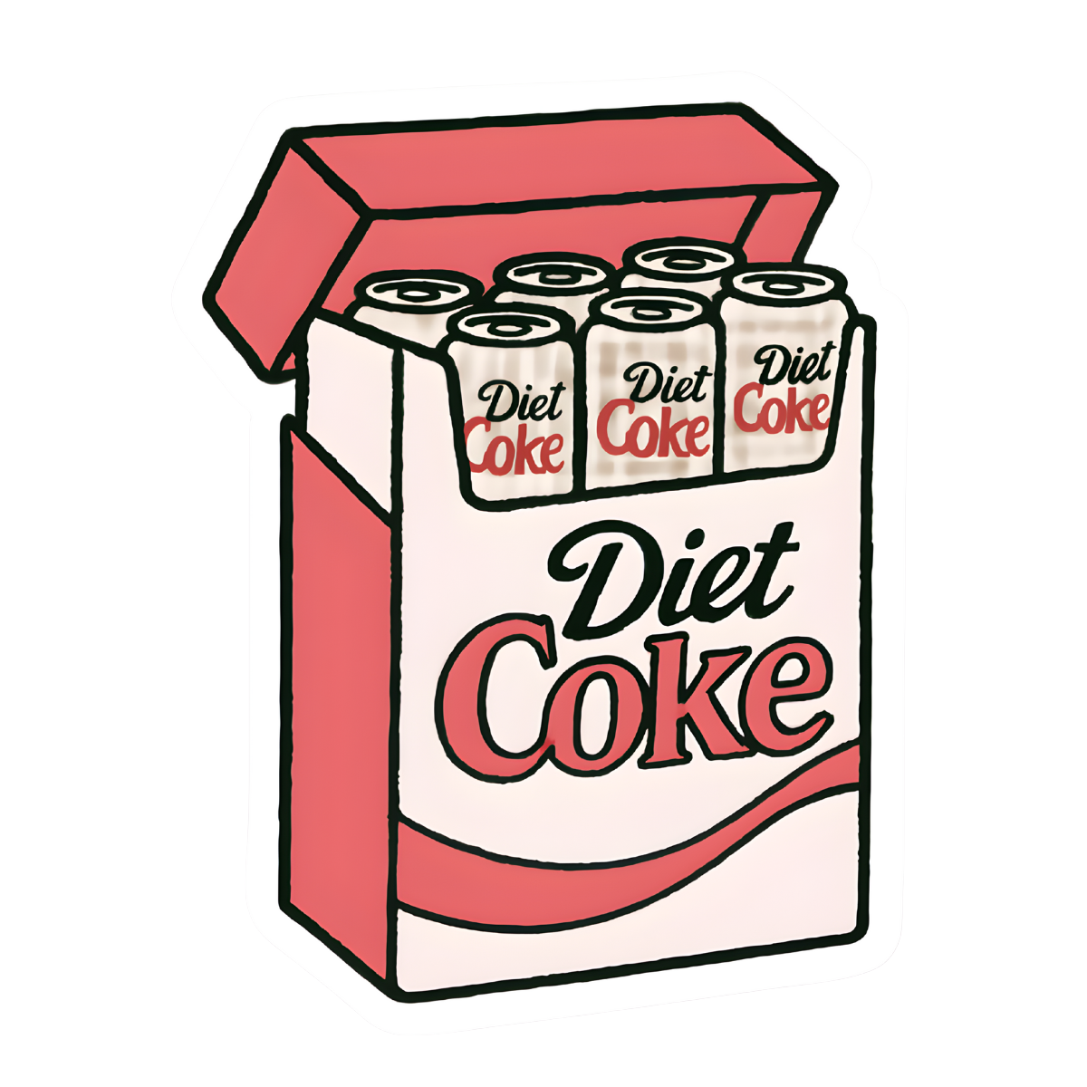 Diet Coke Fridge Pack Sticker - Proper