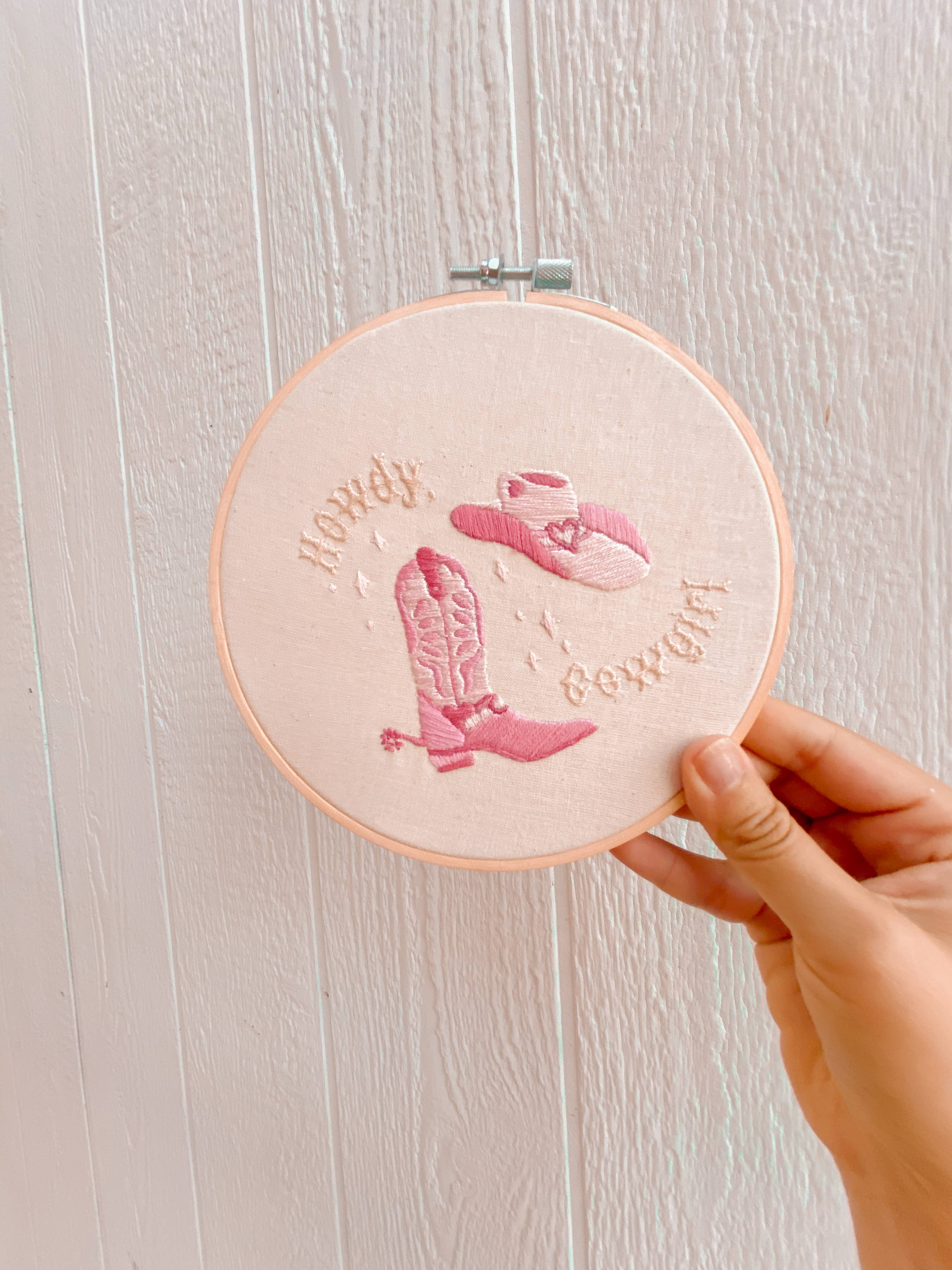 Howdy, Cowgirl Embroidery Kit - Proper