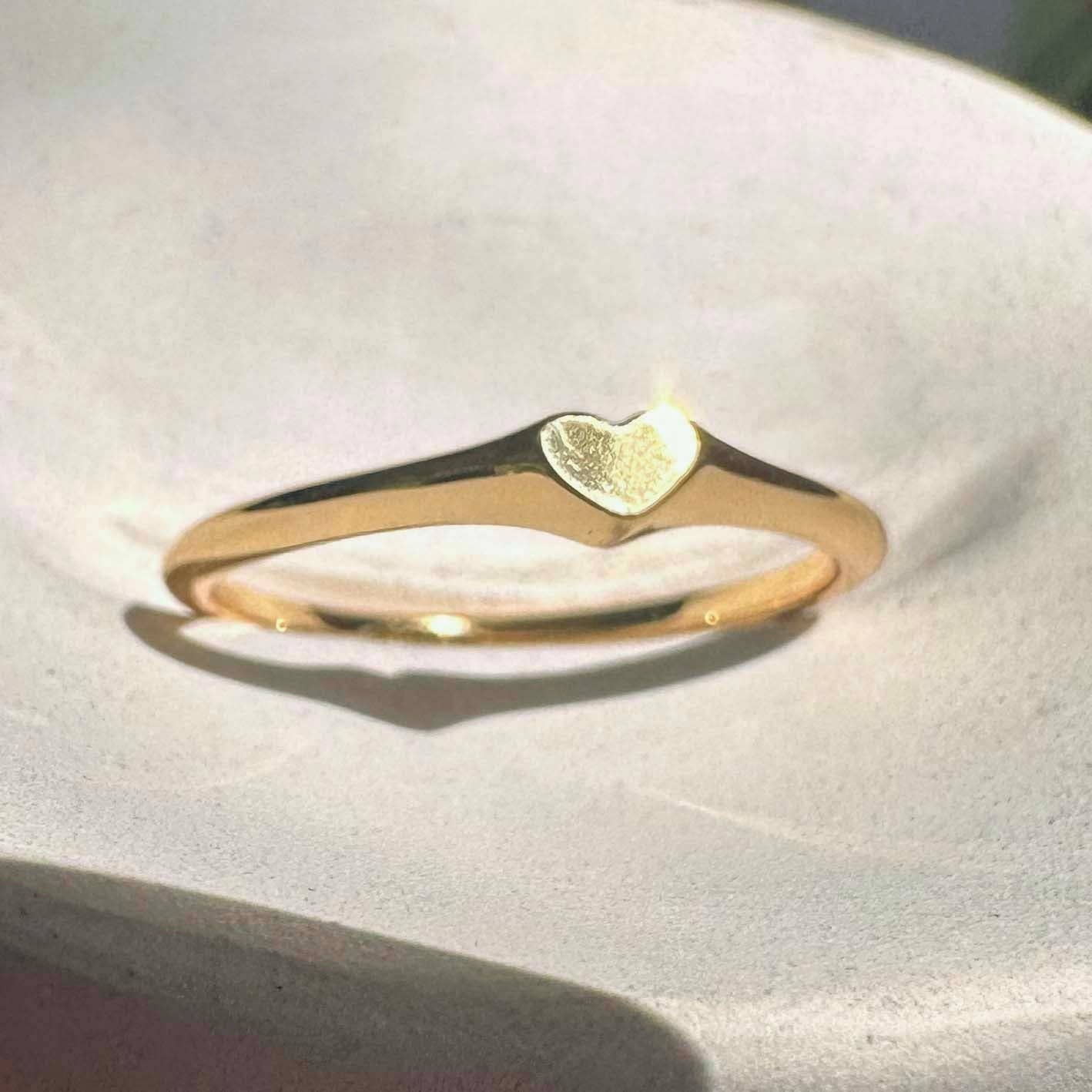 Mini Heart Signet Ring - Proper