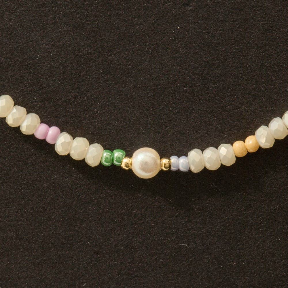 Multi Pearl Beaded Charm Necklace - Proper
