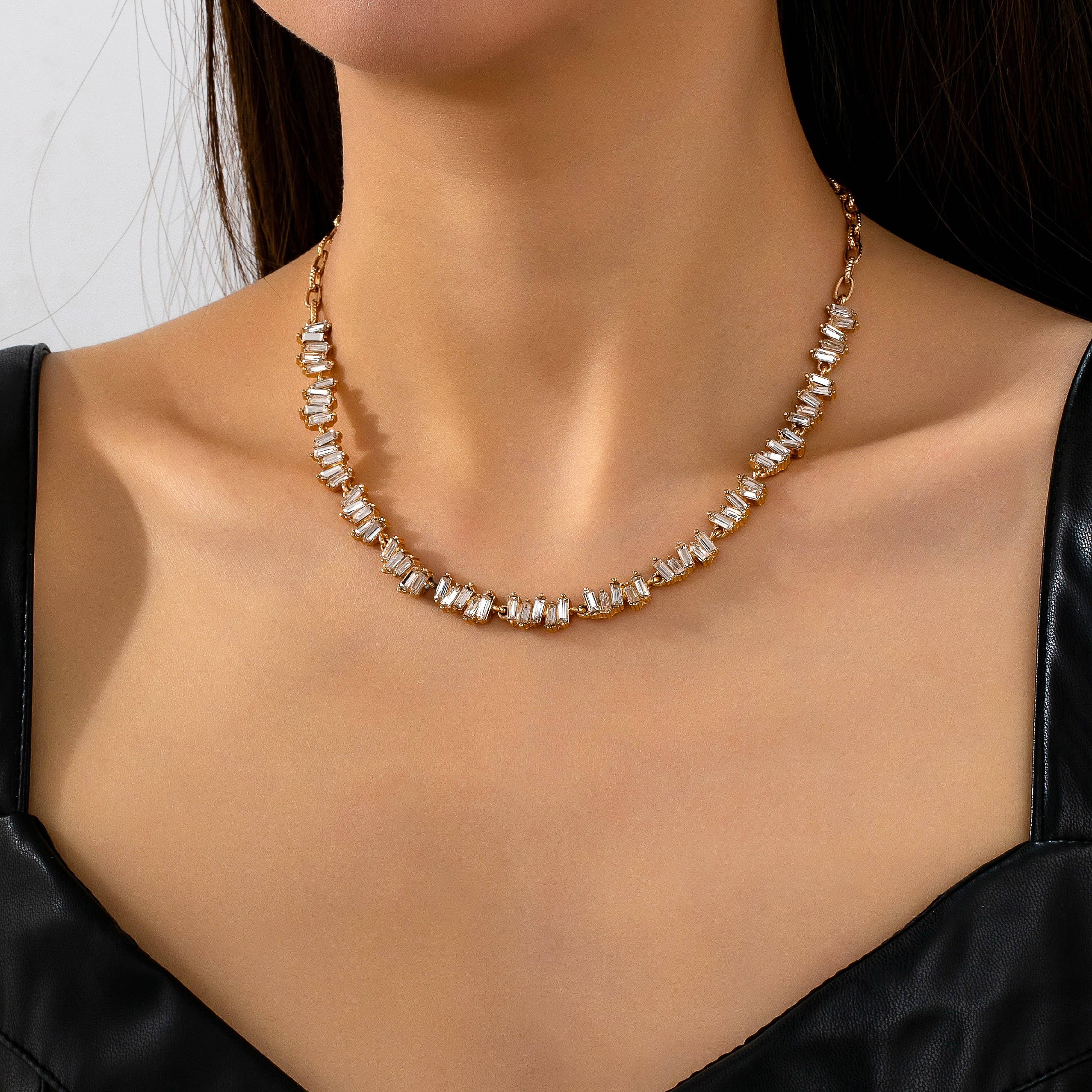 Baguette Crystal Necklace