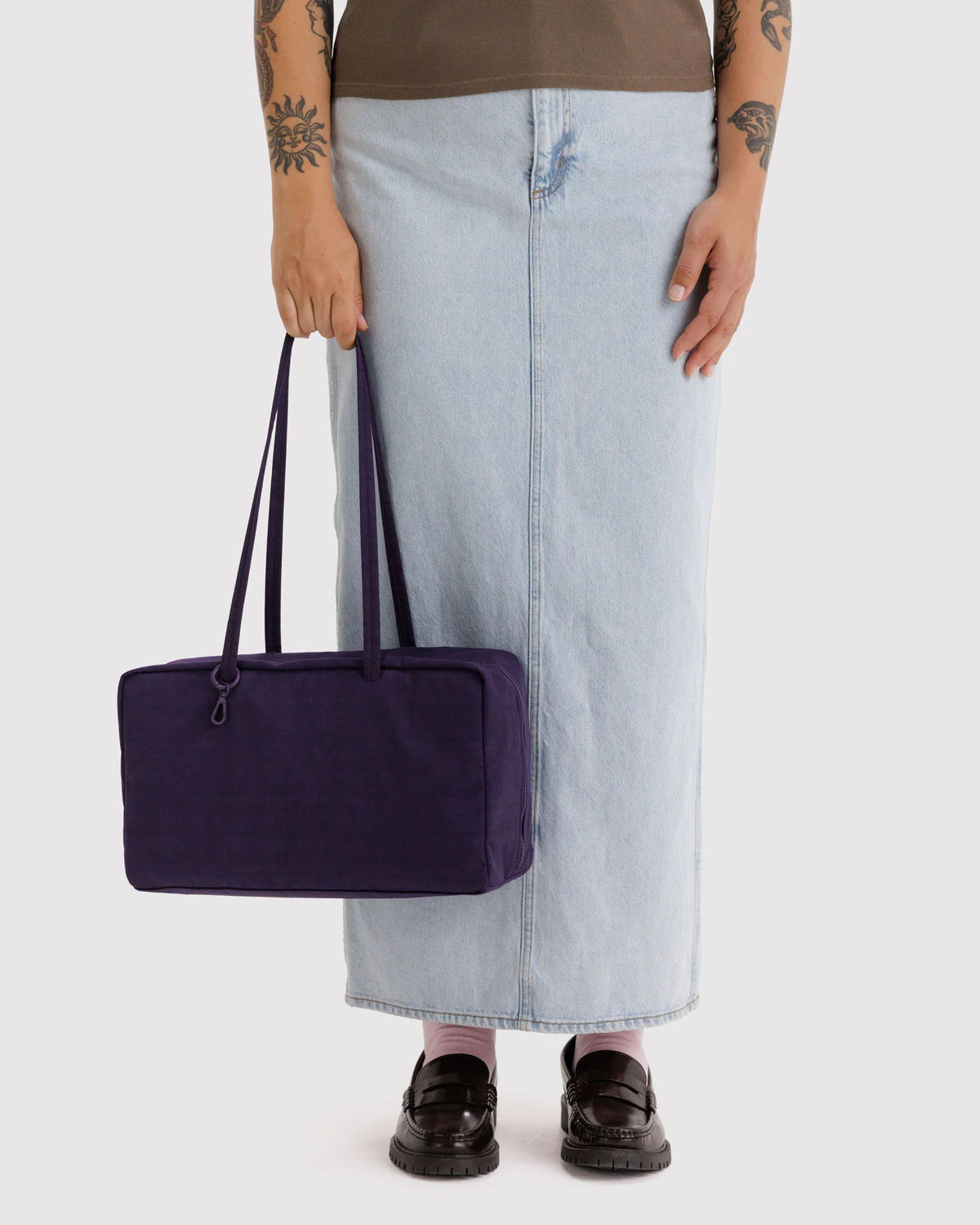 Medium Nylon Bowler Bag - Fig - Proper