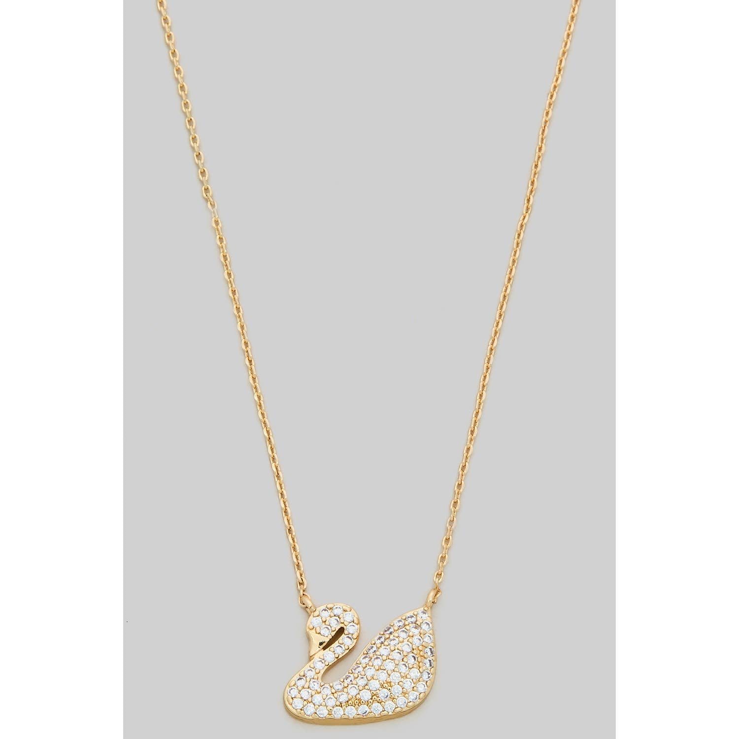CZ Pave Swan Necklace