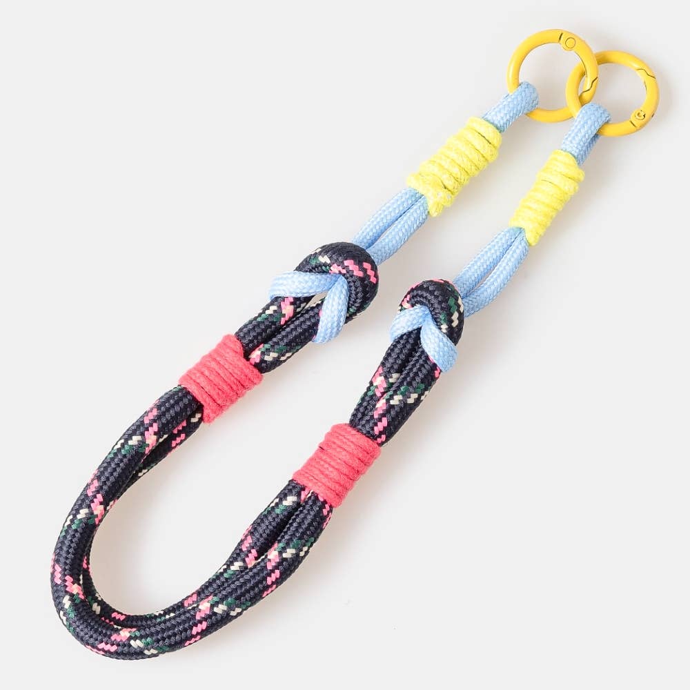 Intricate Braided Bungee Cord Bag Charm - Proper