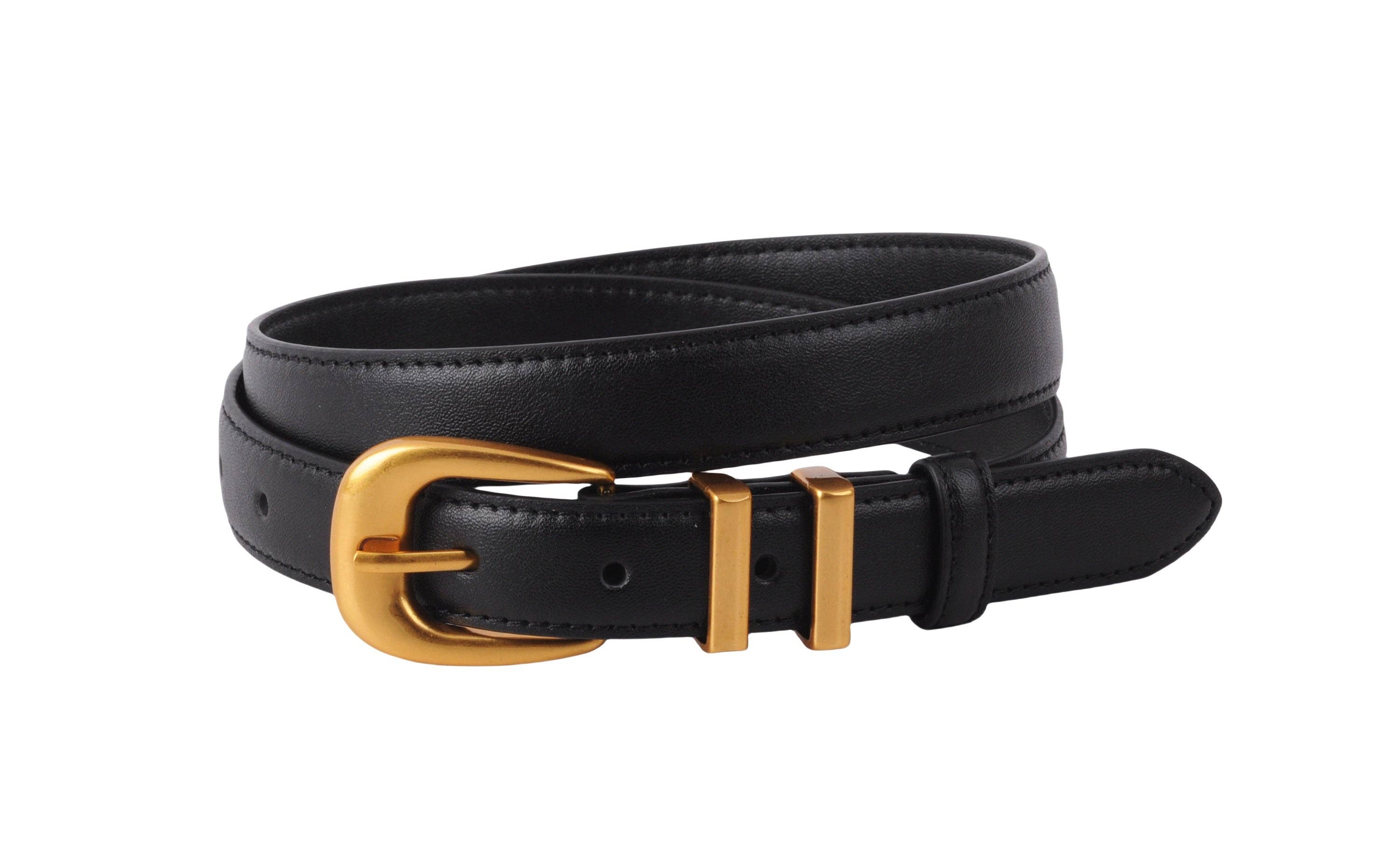 Leather Belt with Metal Strap Holders - Proper