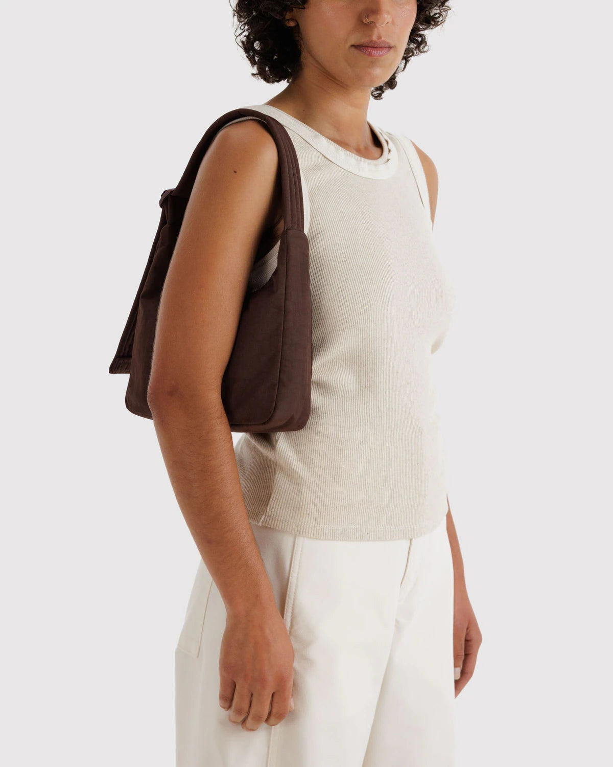 Baggu Mini Nylon Shoulder Bag - Coffee - Proper