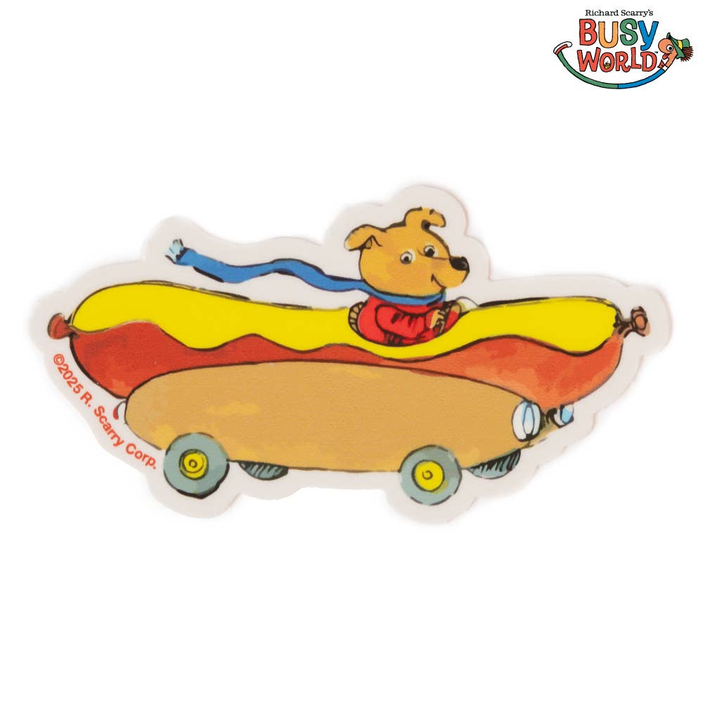 3P4 x Richard Scarry® - Hot Dog Car Sticker - Proper