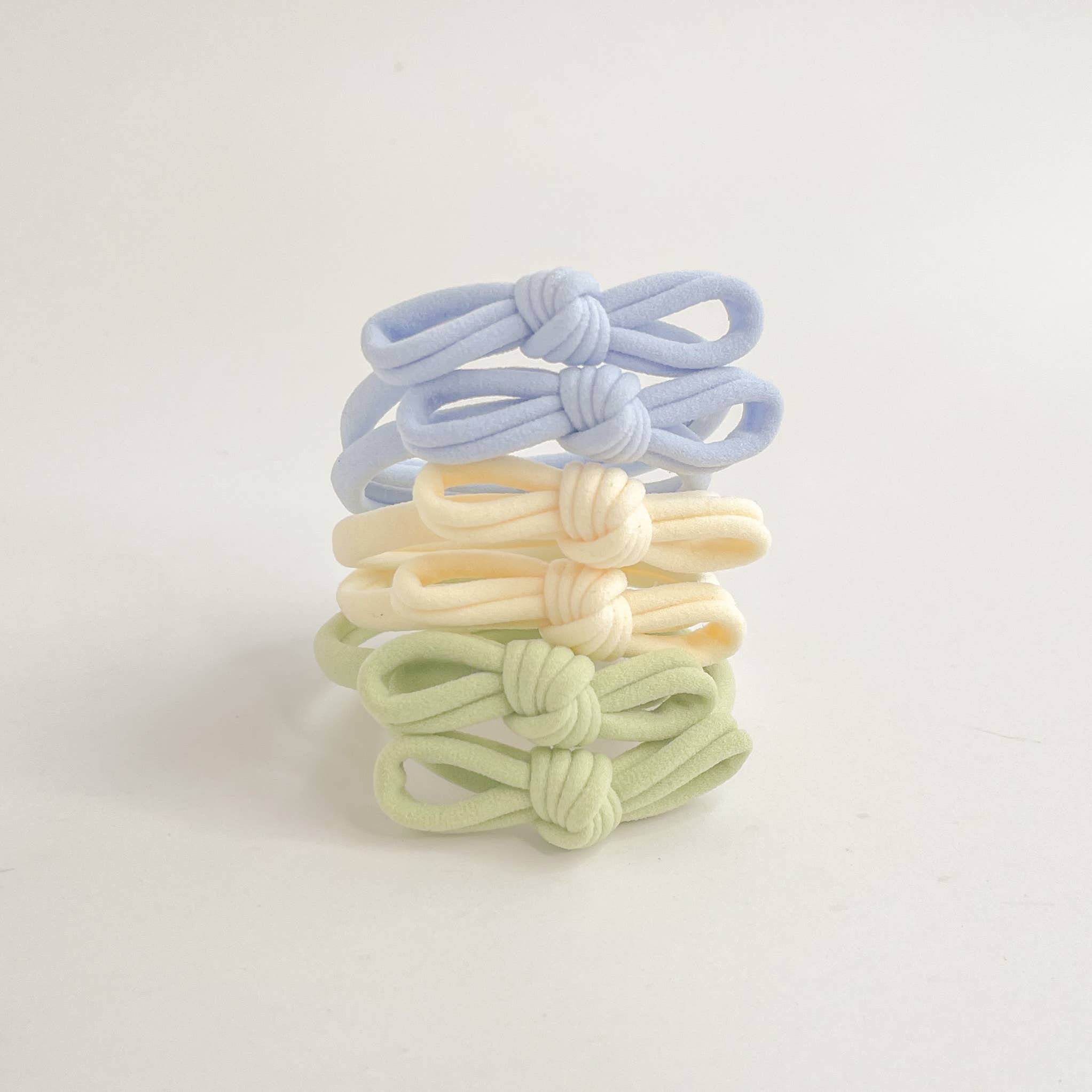 Seamless Knotted Bow Hair Tie Set