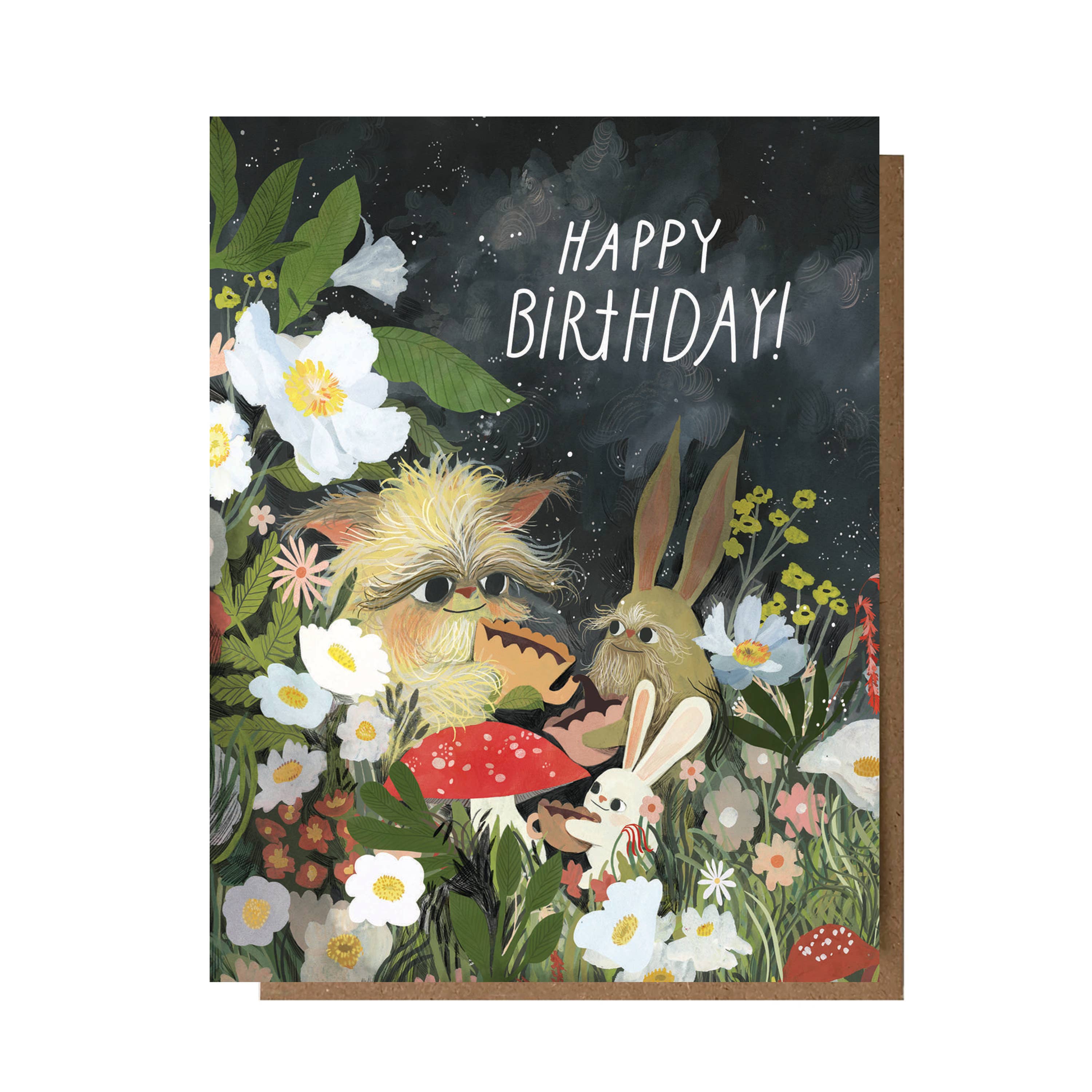 Happy Birthday Garden Of Creatures Greeting Card - Proper