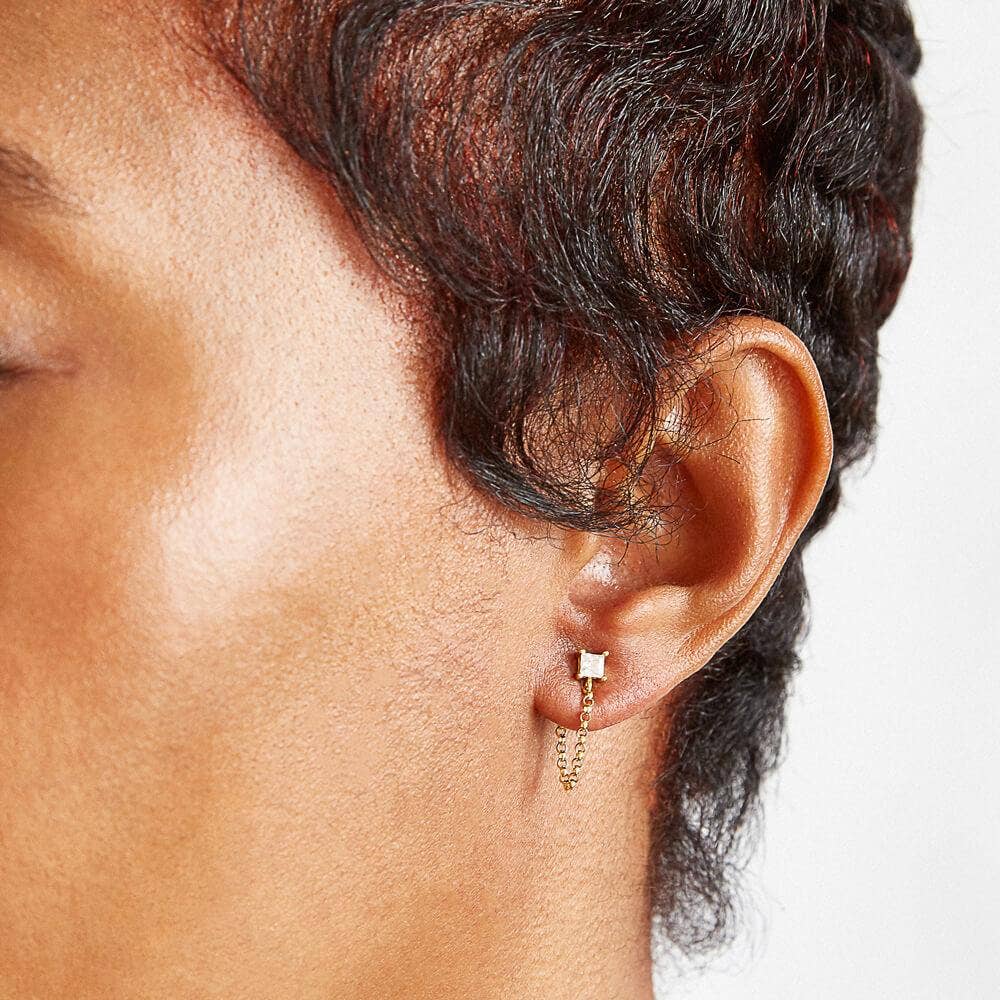 CZ Chain Huggies - Proper