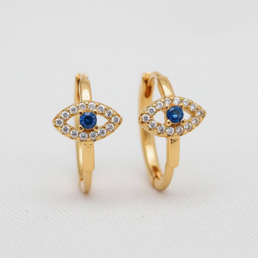 Evil Eye Hoop Earrings