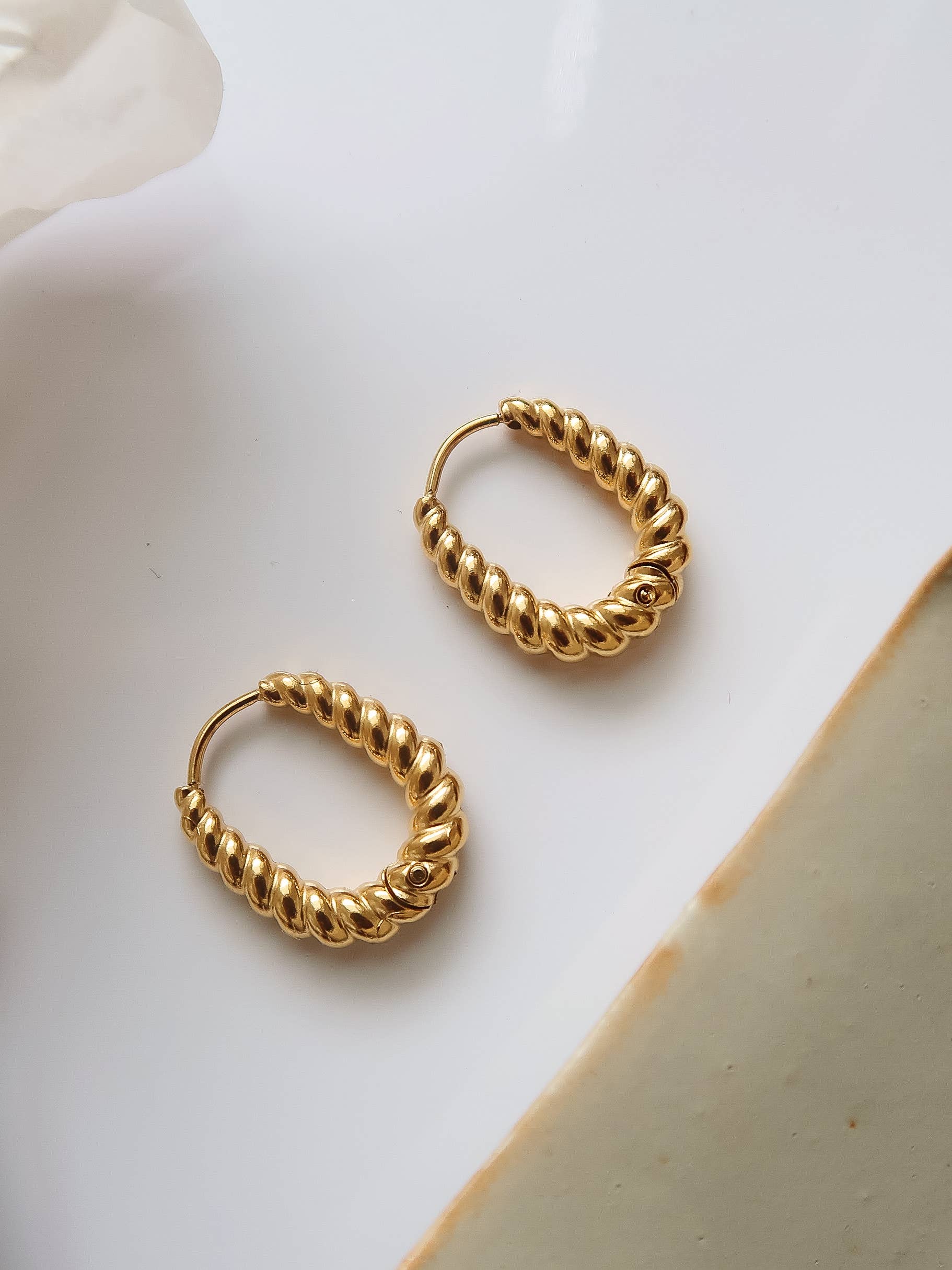 Cere Twisted Hoop Earrings