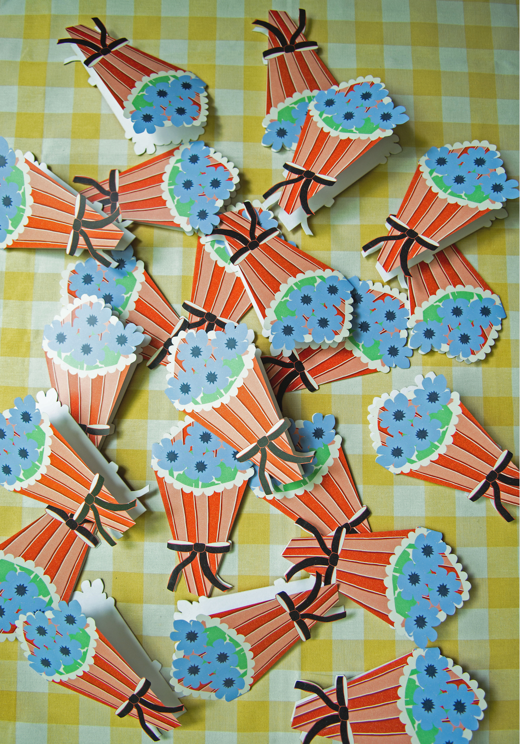 Flower Bouquet Die Cut Card - Proper