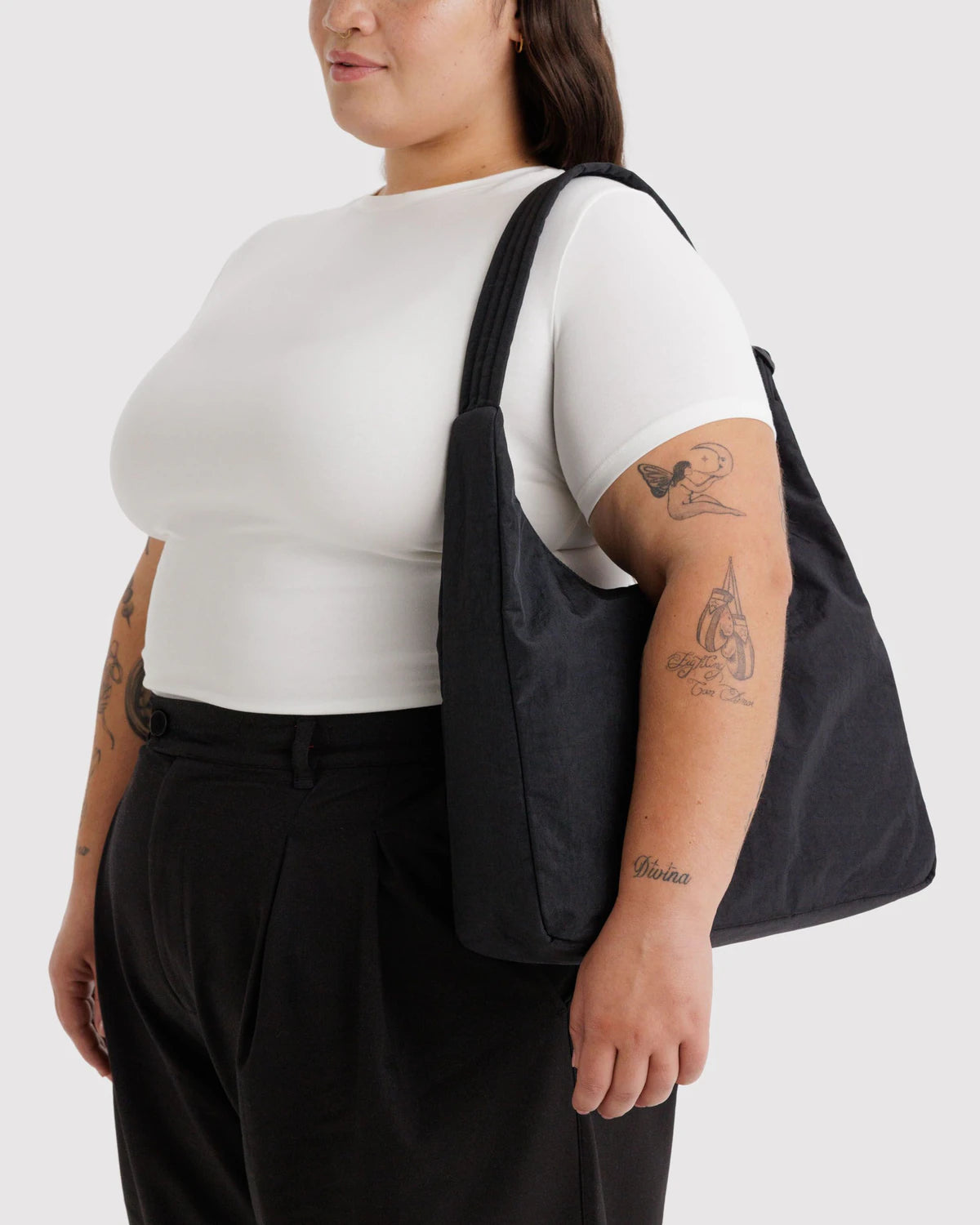 Nylon Shoulder Bag - Black - Proper
