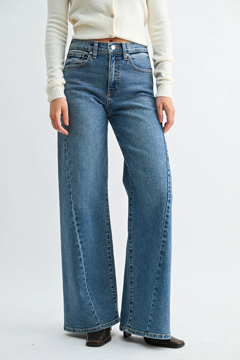 Twisted Seam Wide Leg Jeans - Proper