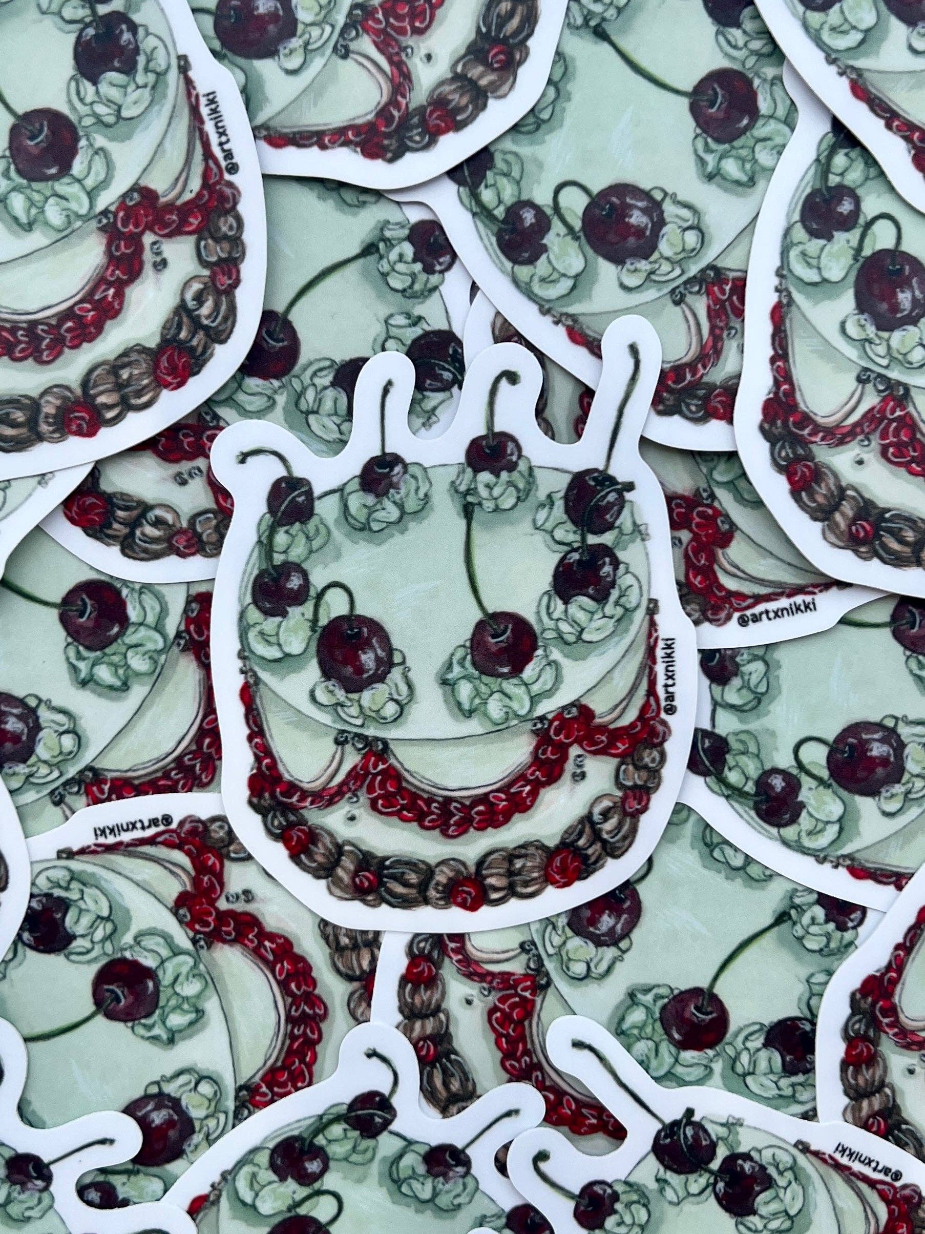 Vintage Cake Sticker - Proper