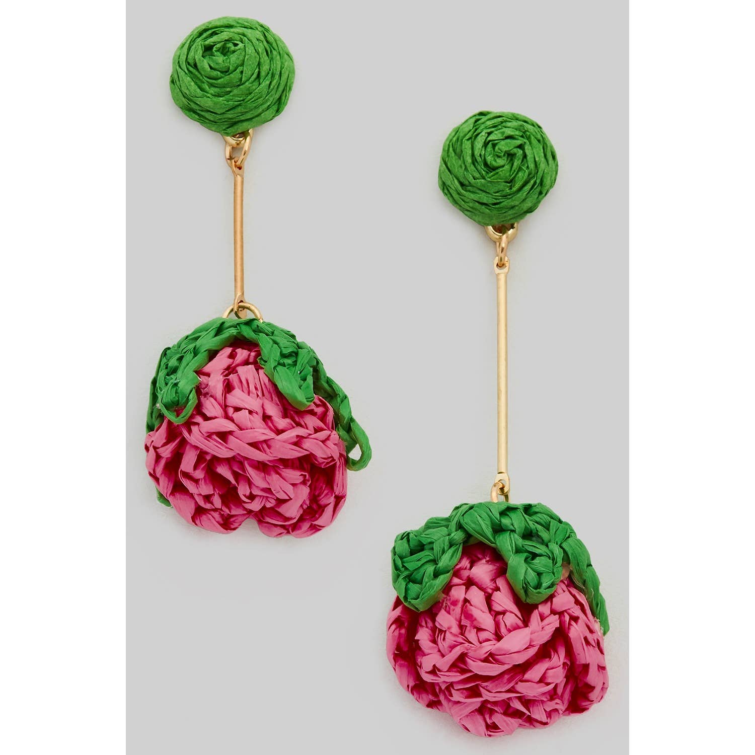 Rattan Flower Drop Earrings