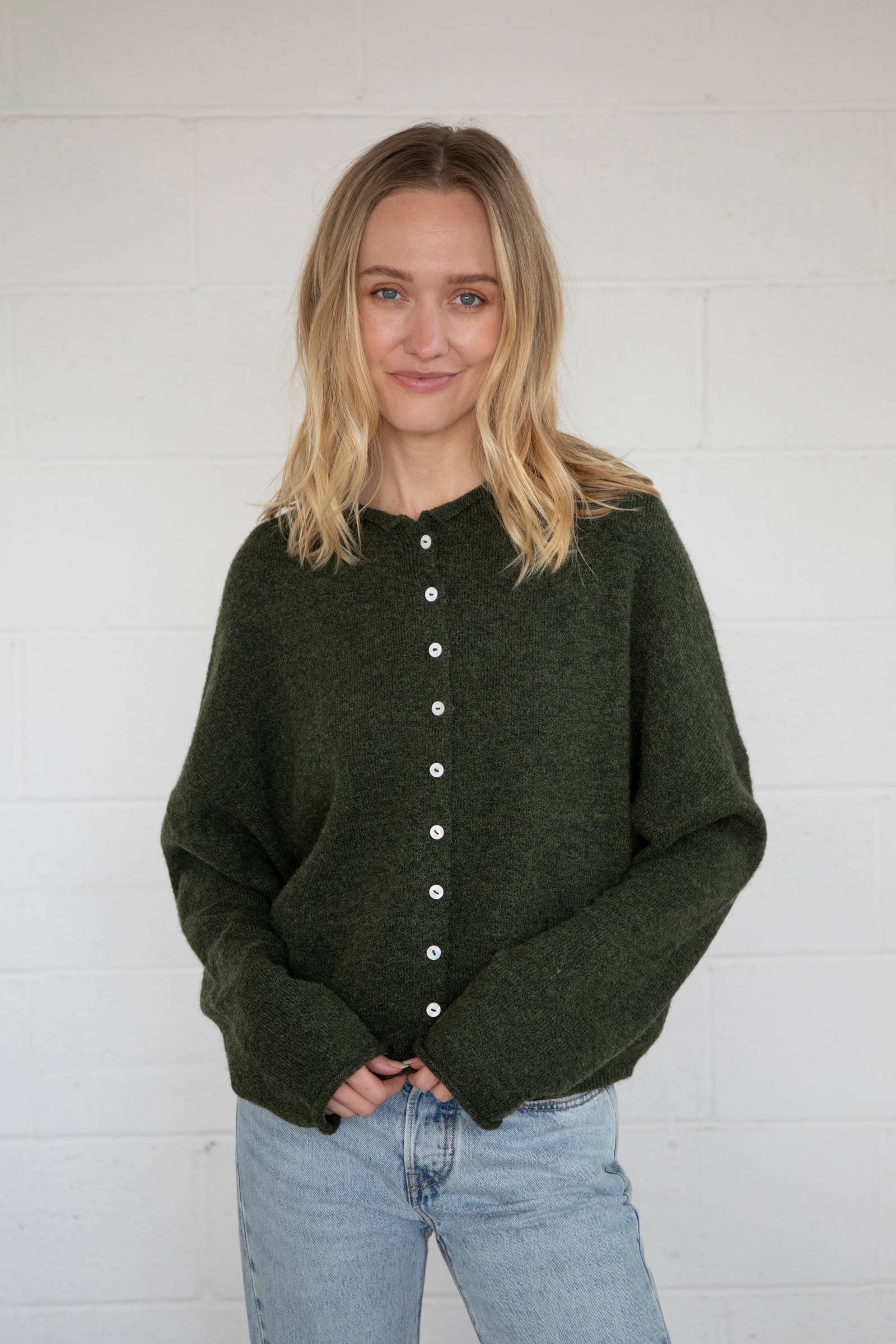 Hunter Green Piper Cardigan - Proper