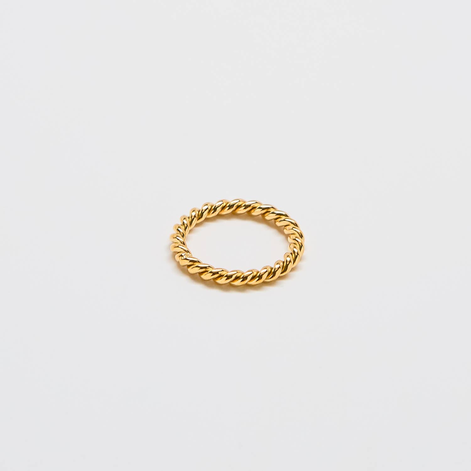 Gold Medium Rope Twist Ring - Proper
