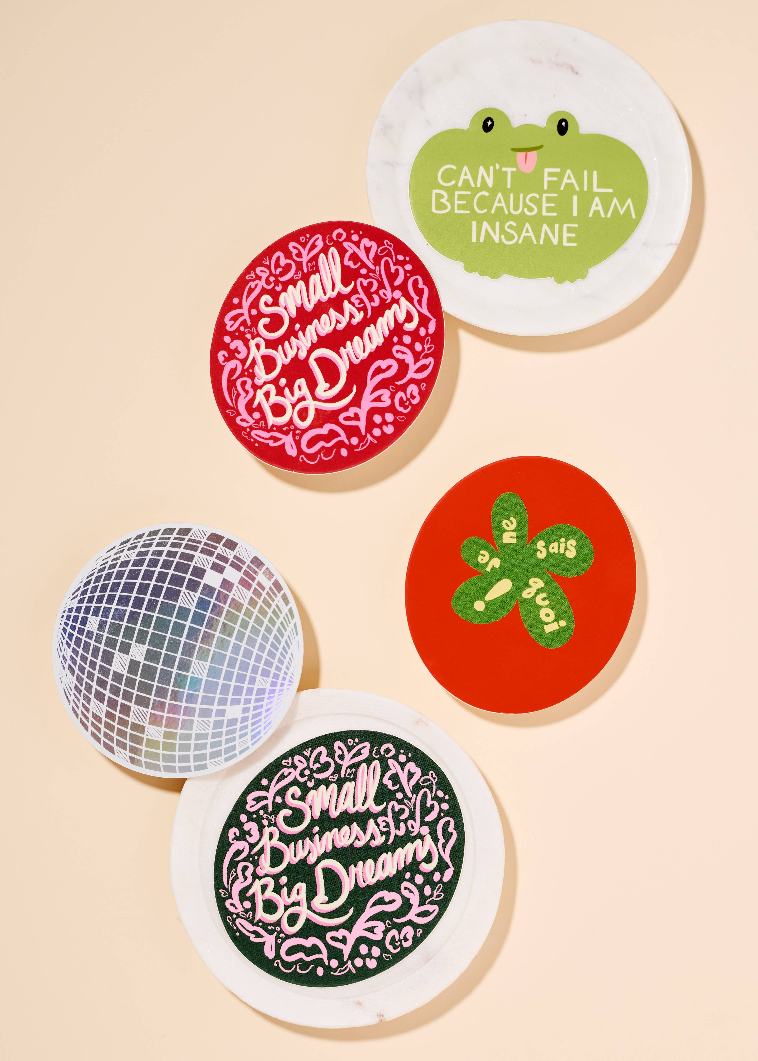 Rainbow Holographic Disco Ball Sticker - Proper