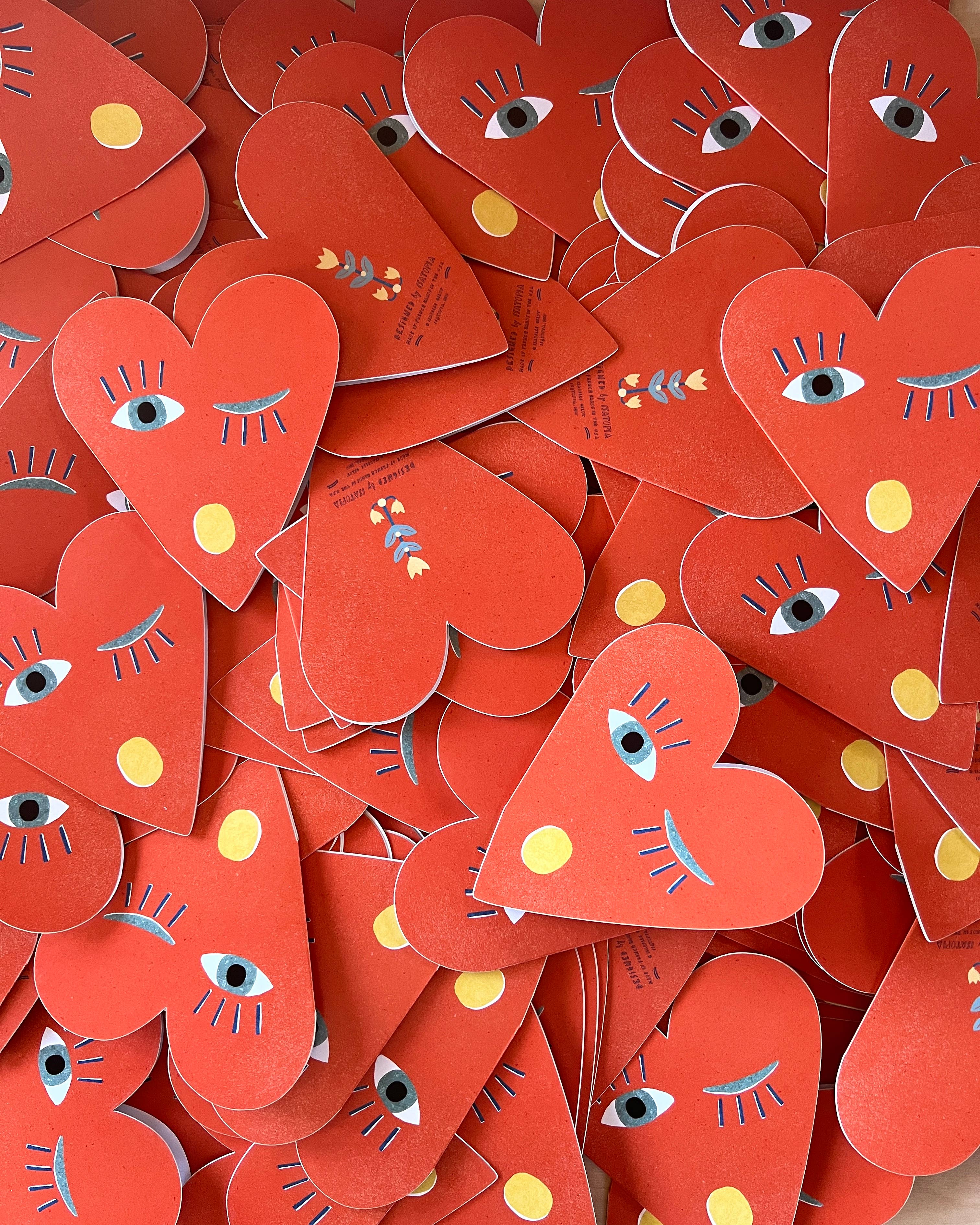 Heart Blink Mini Cards - box of 6 - Proper