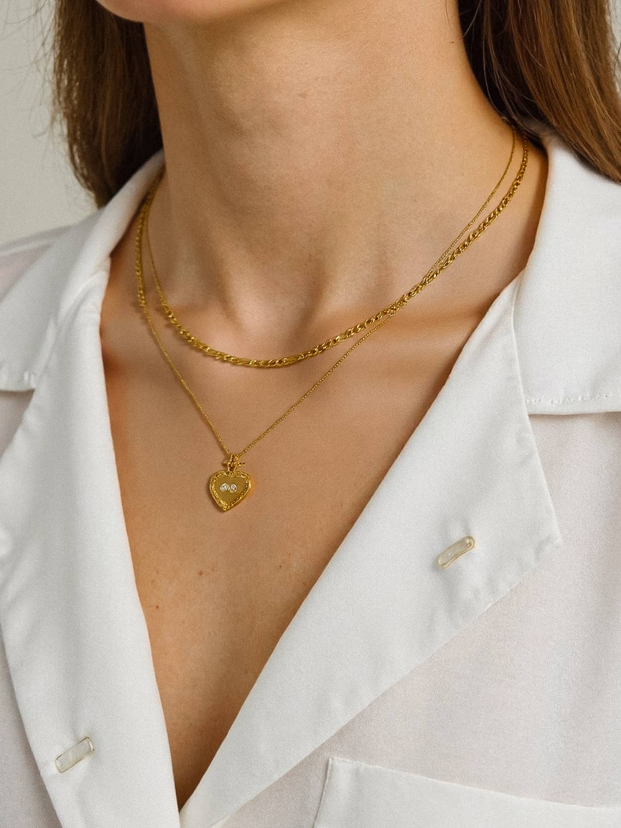 Landy Heart Chain Necklace - Proper