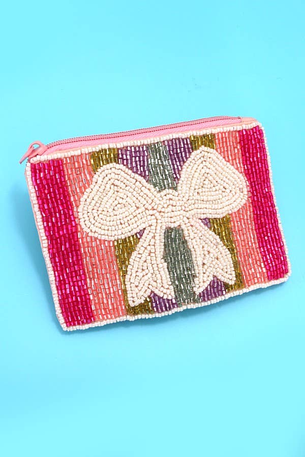Bow Beaded Coin Purse - Proper