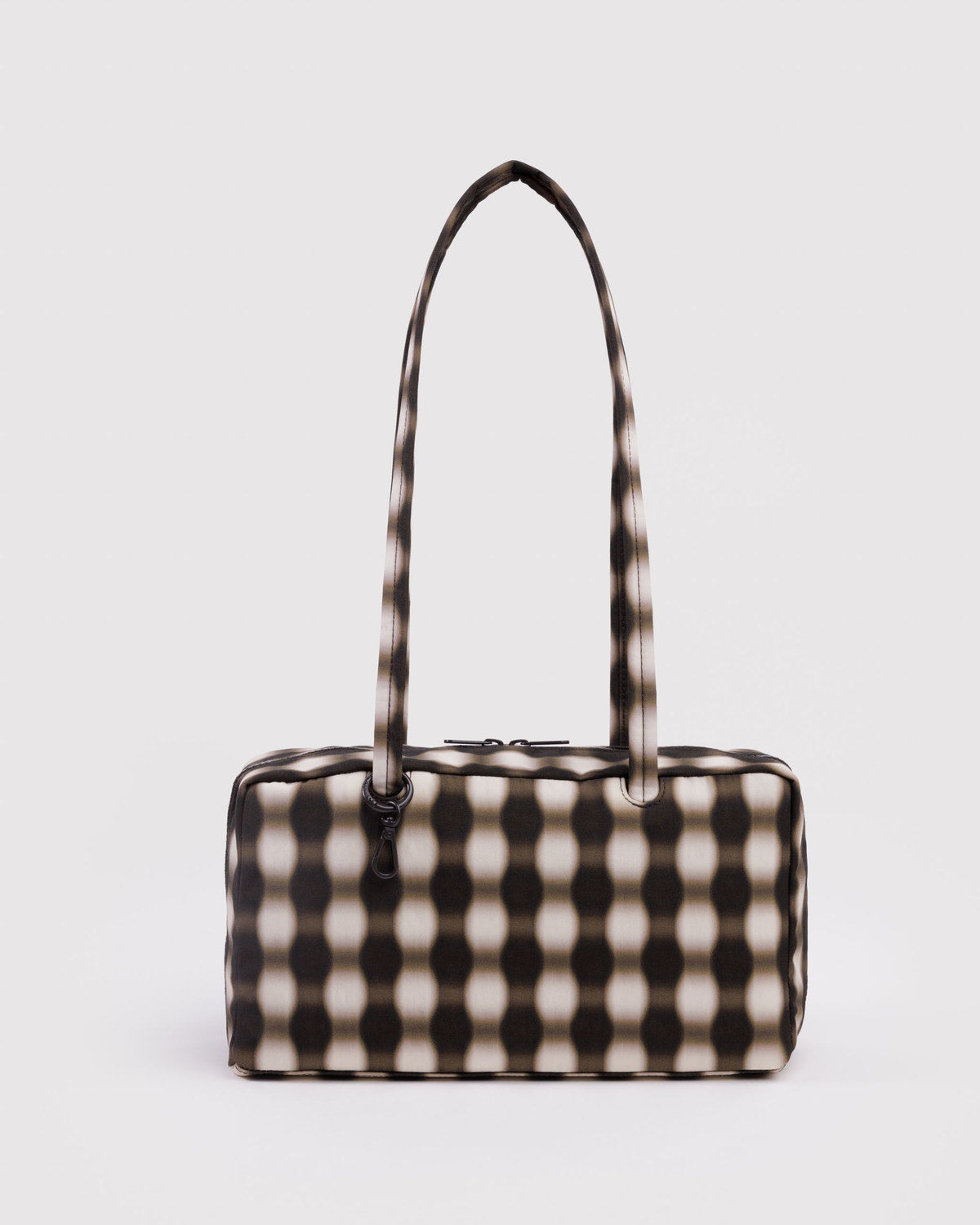 Baggu Nylon Bowler Bag - Blurred Gingham Brown - Proper