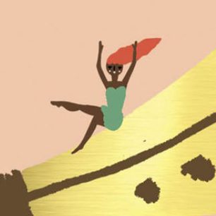 Banana Slide - Birthday Card - Proper