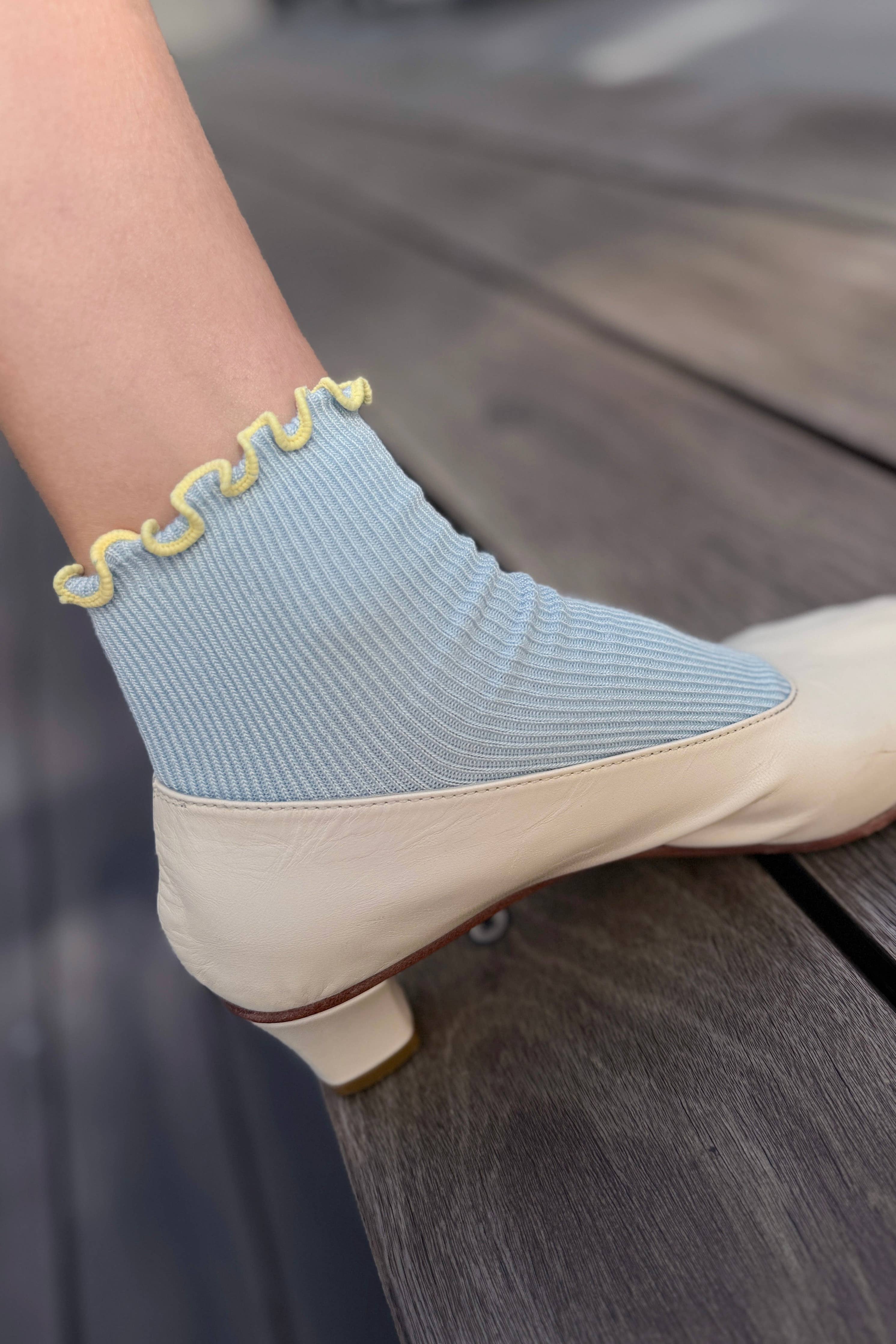 The Petite Ruffled Modal Socks (wholesale) - Proper