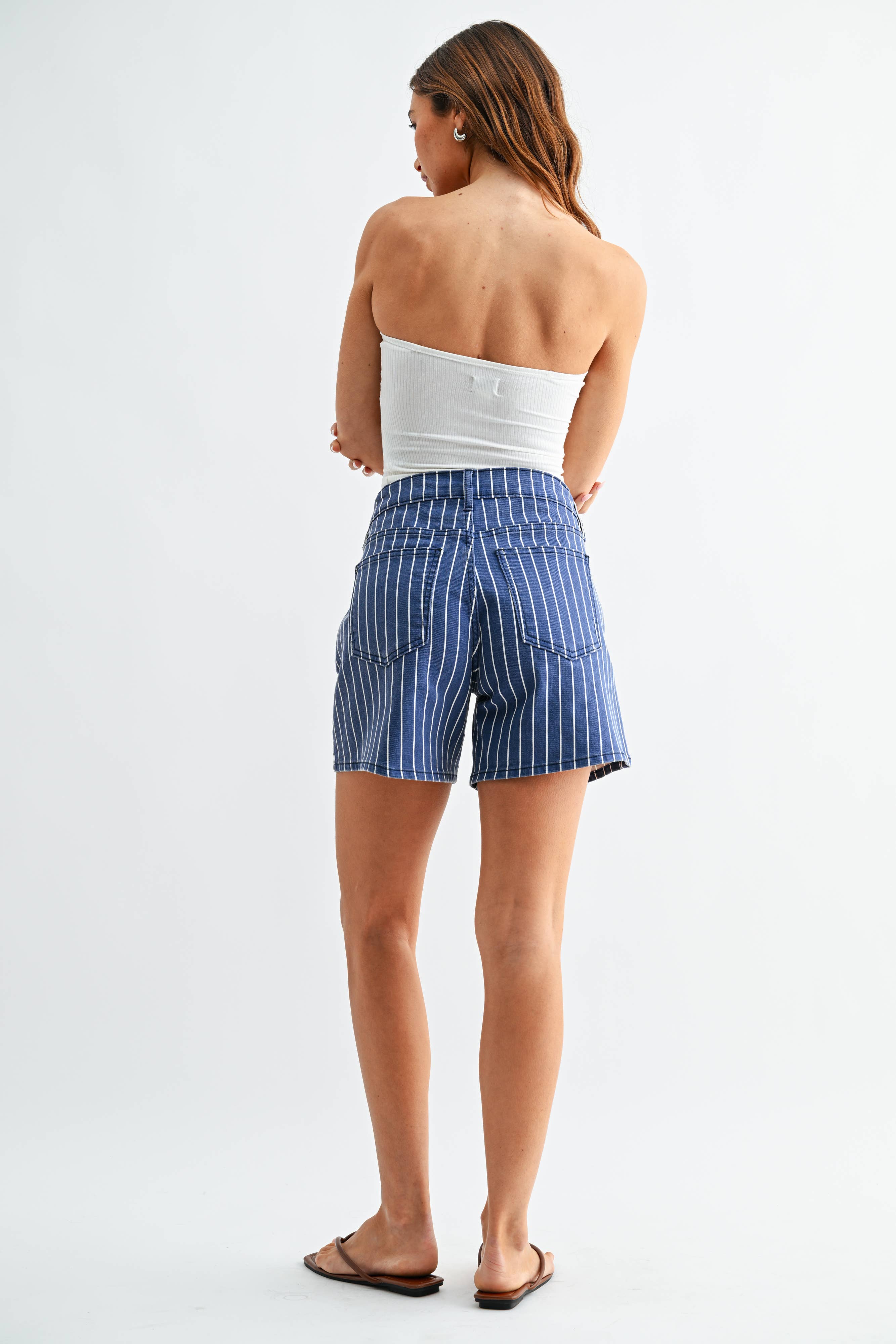Tie Waist Stripe Shorts - Proper