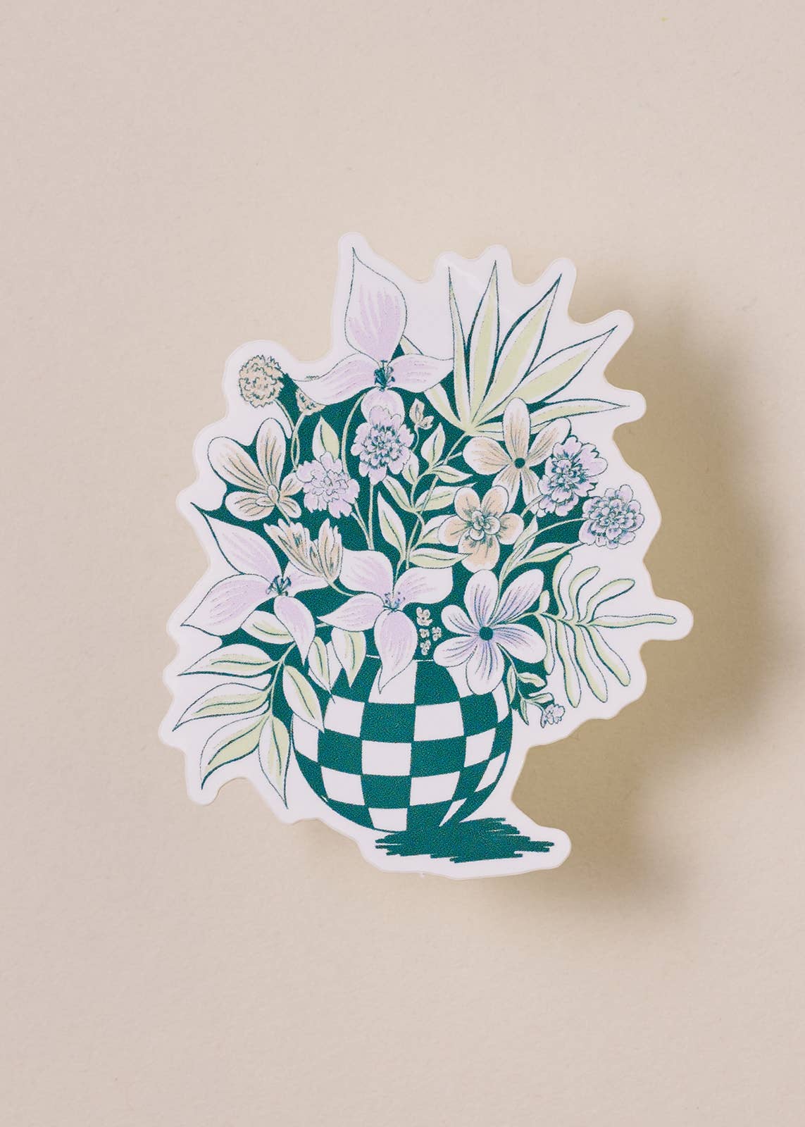 Checkered Bouquet Sticker - Proper