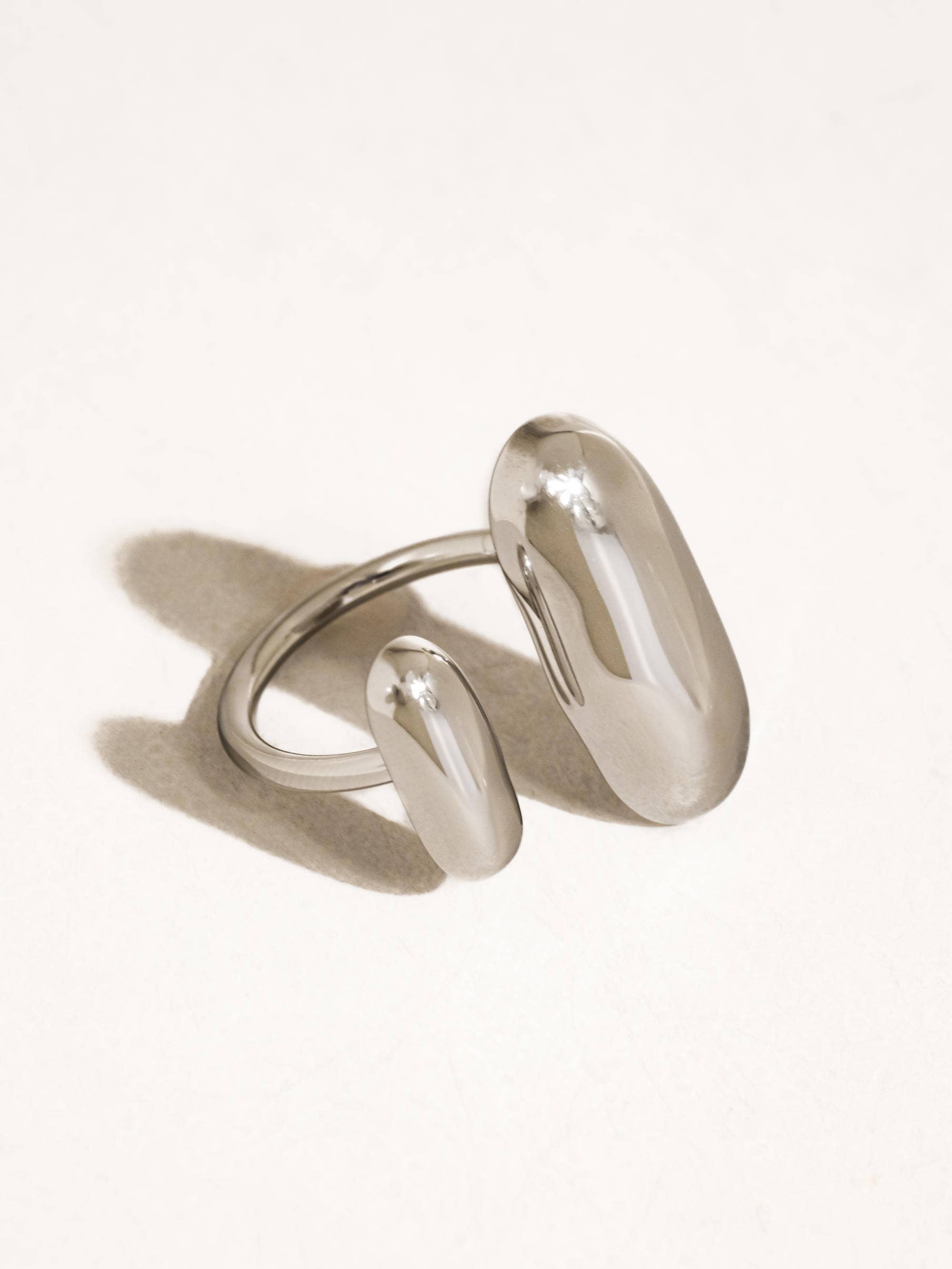 Roxy Modern Silver Open Statement Ring - Proper