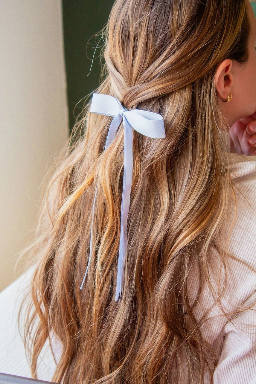 Satin Ribbon Long Bow Clip - Proper