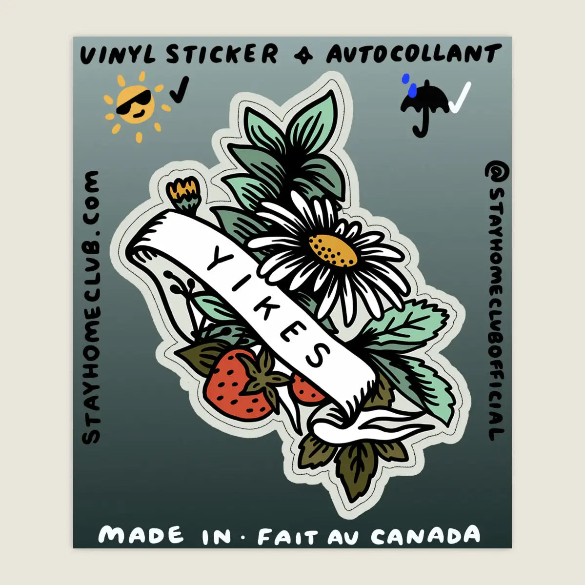 Yikes Vinyl Sticker - Proper