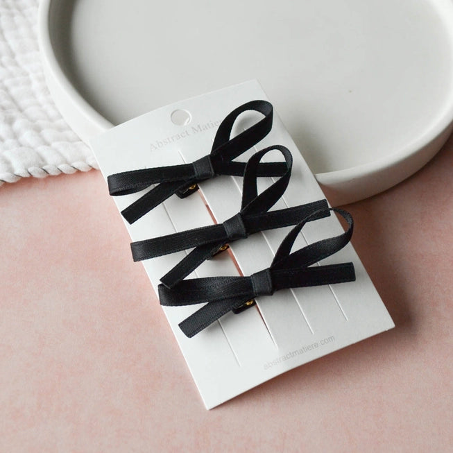 Satin Hair Ribbon Trio Set - Proper