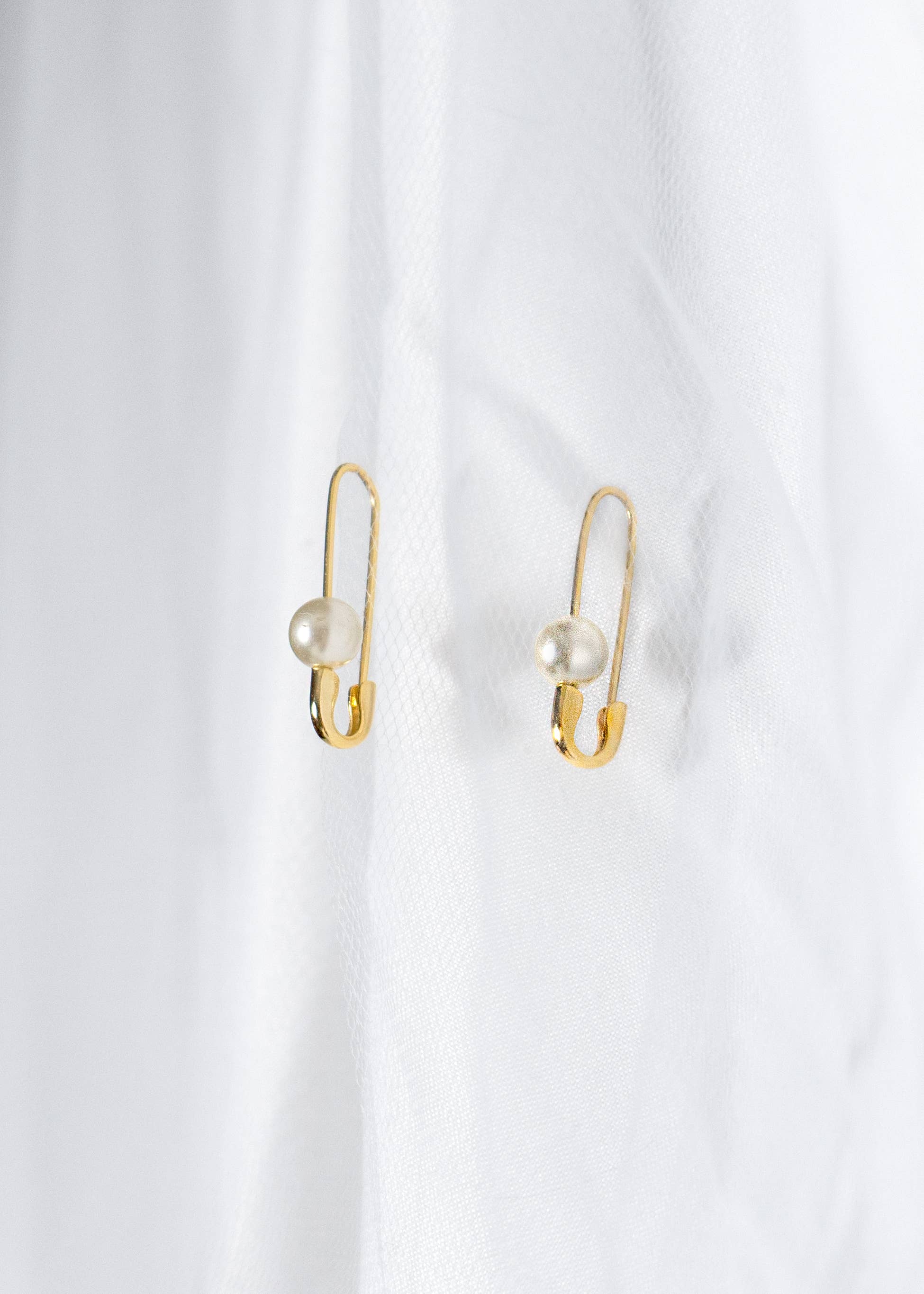 Roxy Pearl Safety Pin Earring - Proper