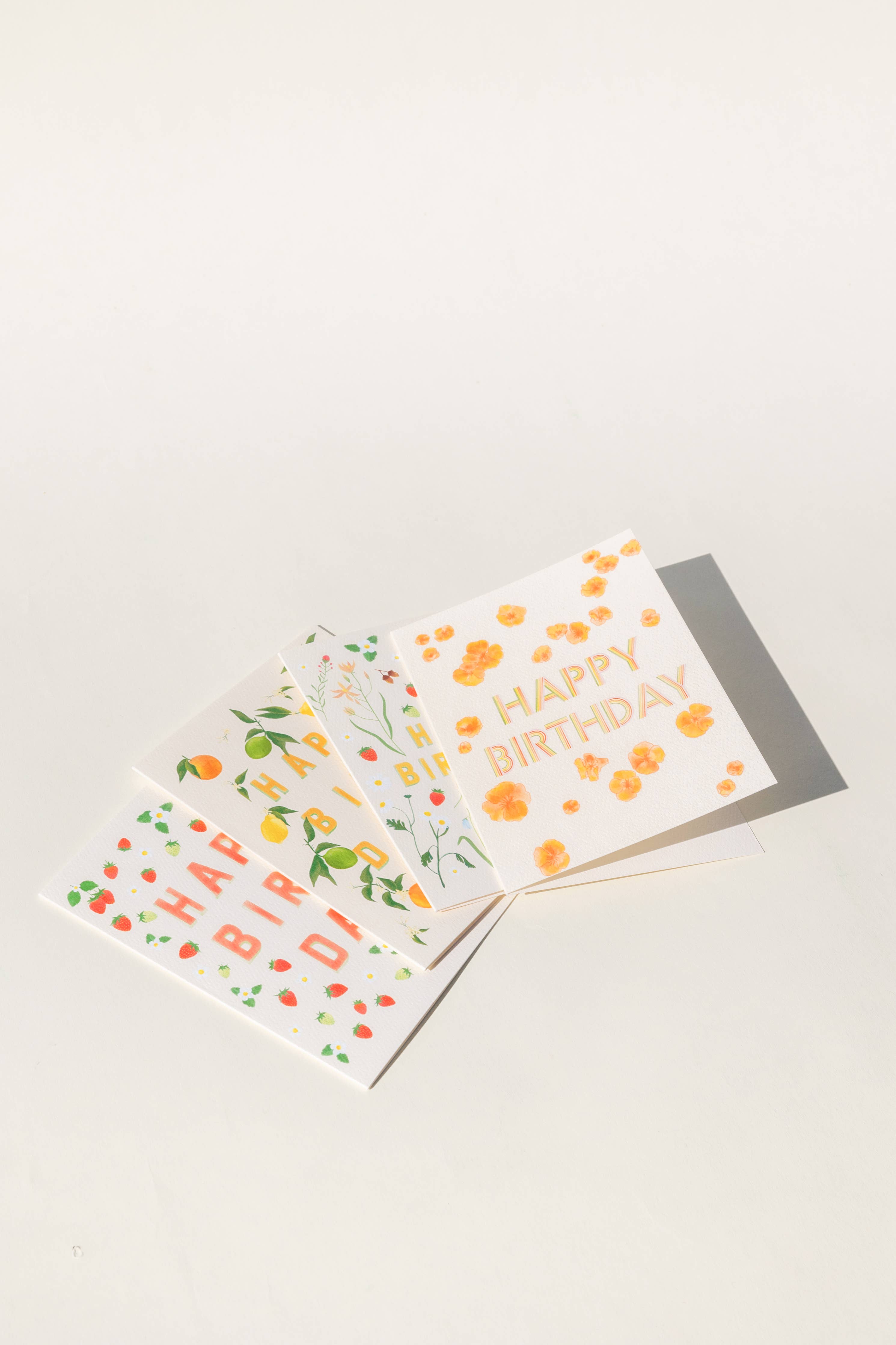 Strawberries Birthday Card - Proper