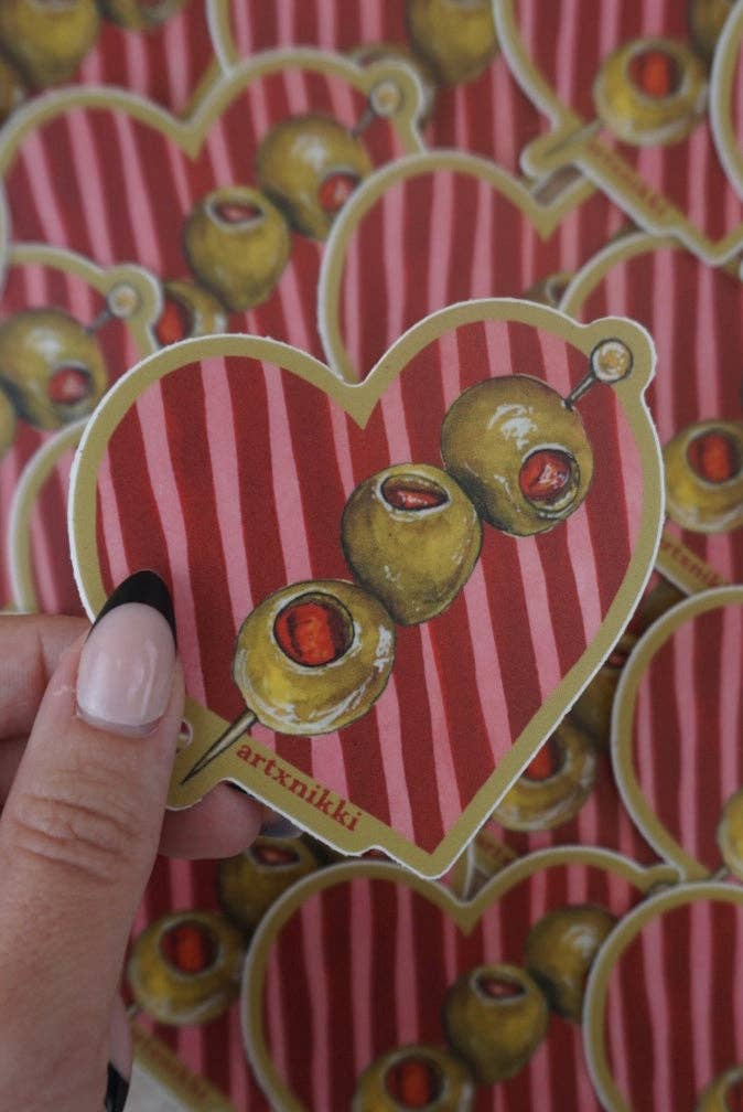 Olive Heart Sticker - Proper