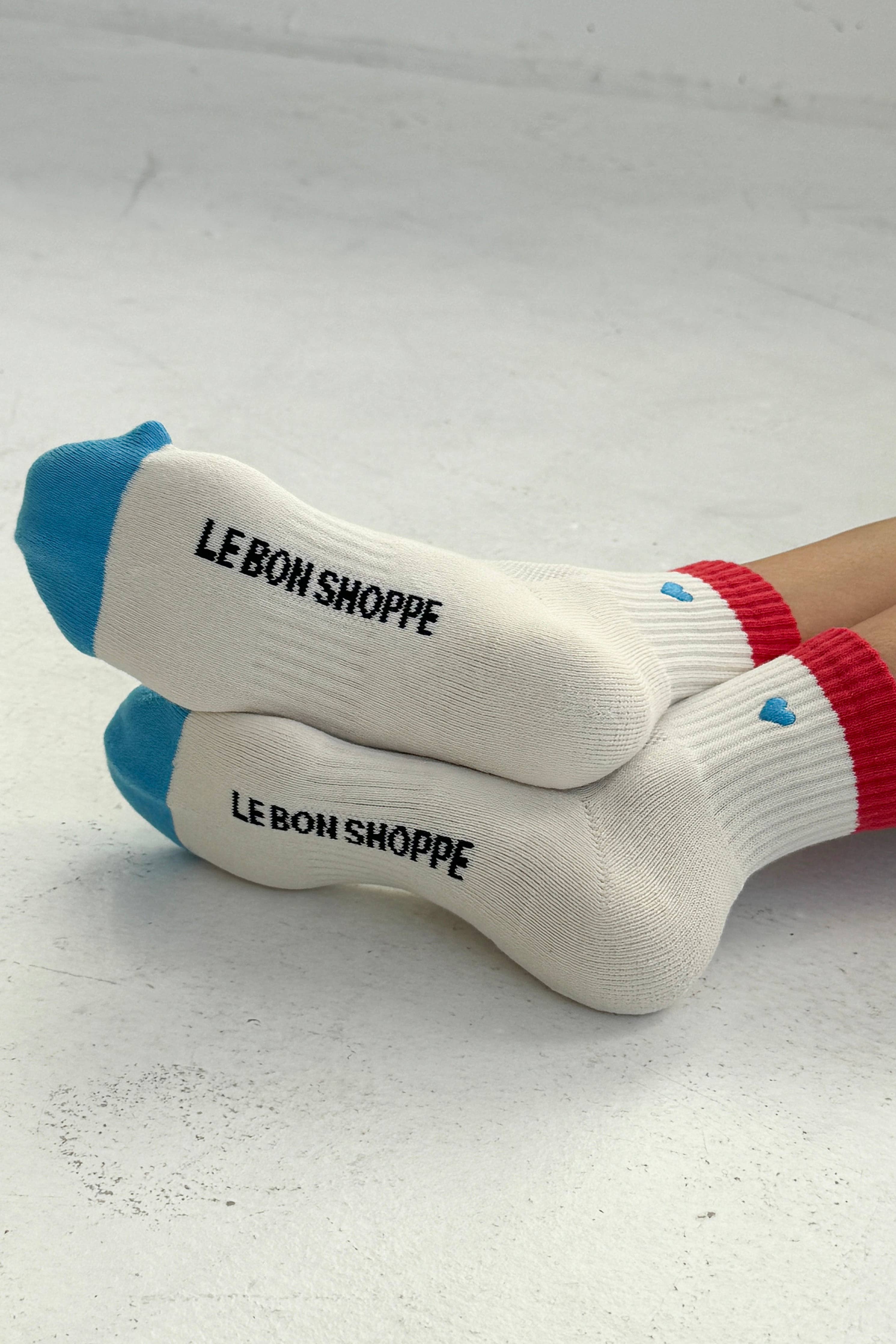 Embroidered Color Block Girlfriend Socks - Proper