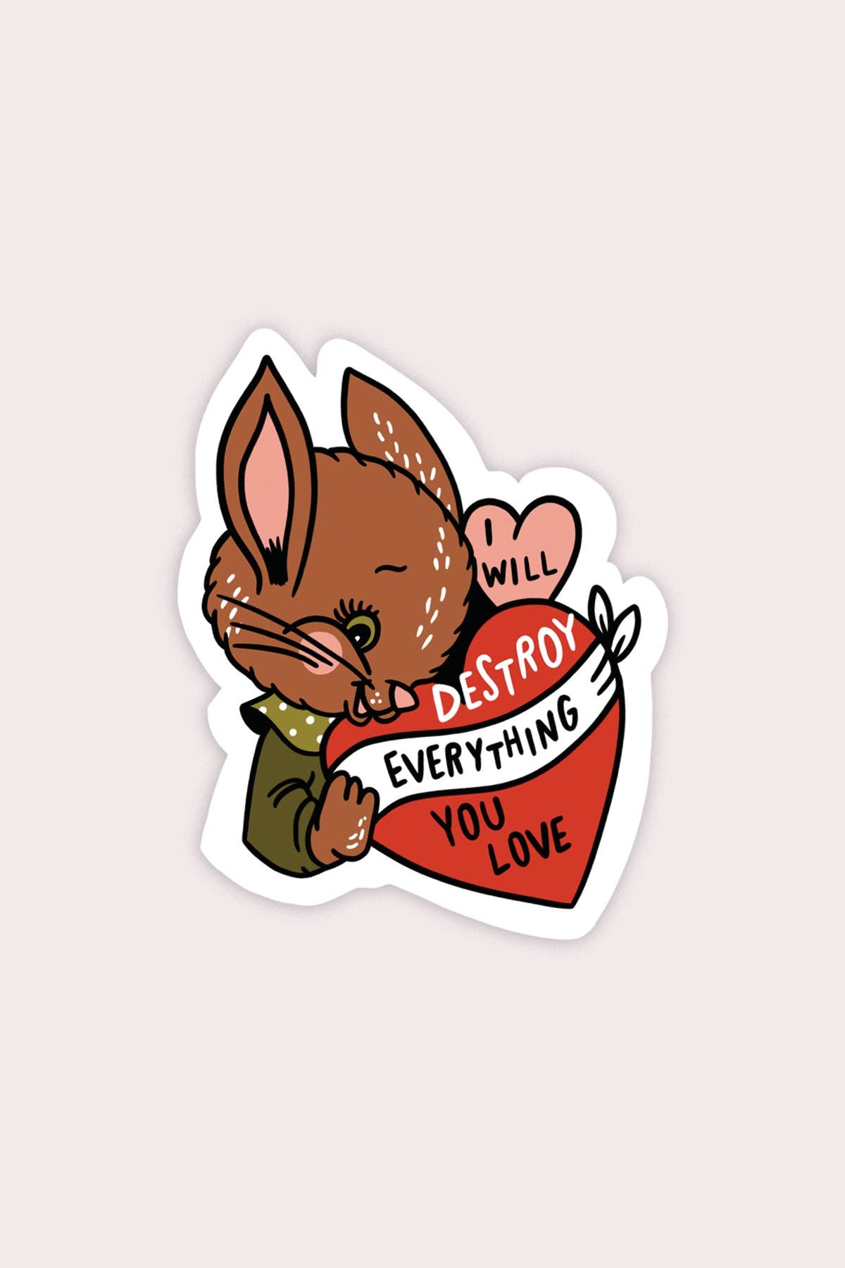 Destroy (Bunny) Sticker | Waterproof Vinyl Sticker - Proper