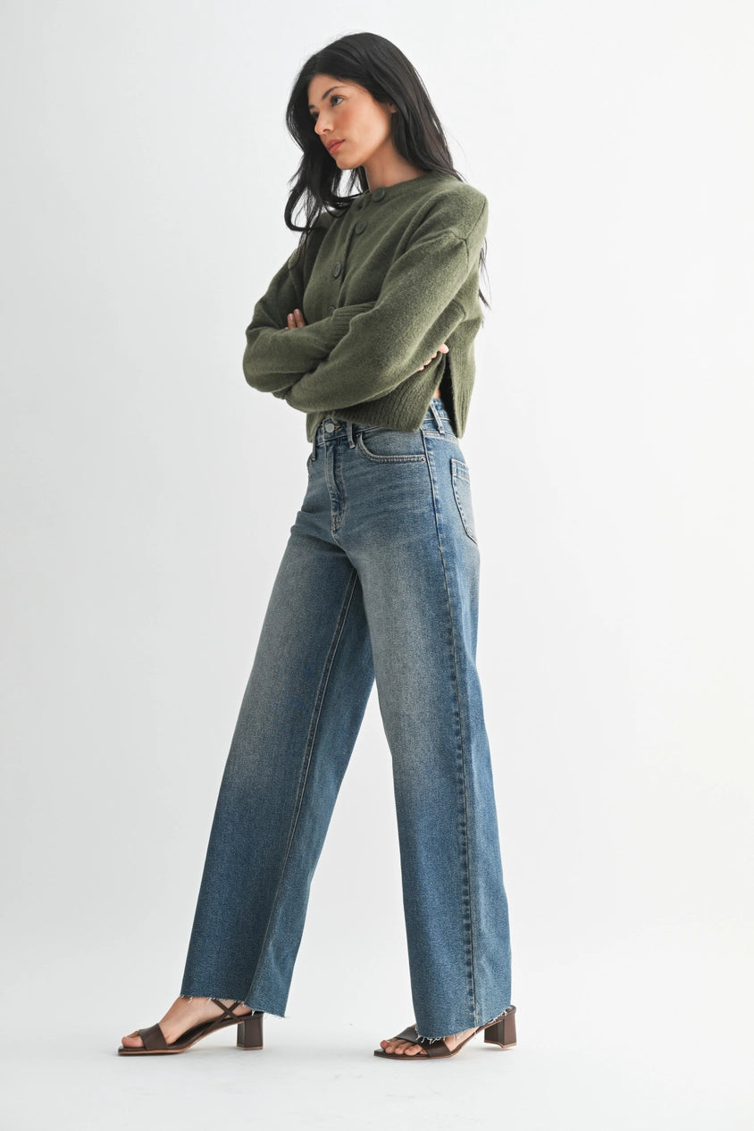 Scissor Cut Wide Leg
