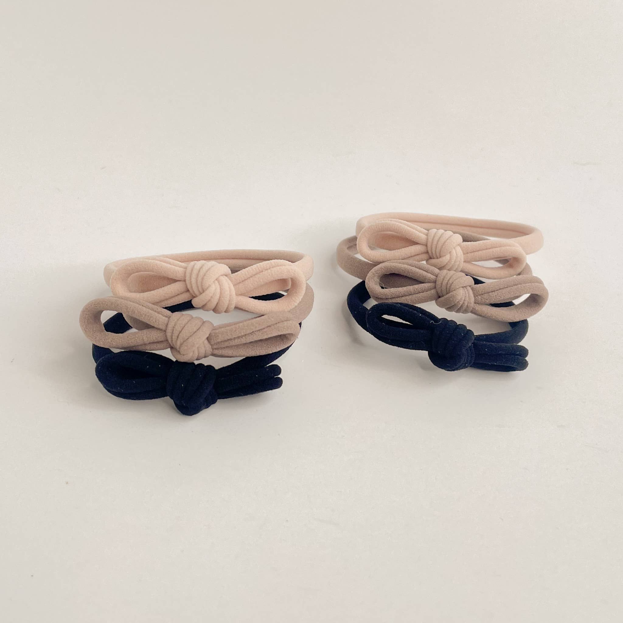 Seamless Knotted Bow Hair Tie Set